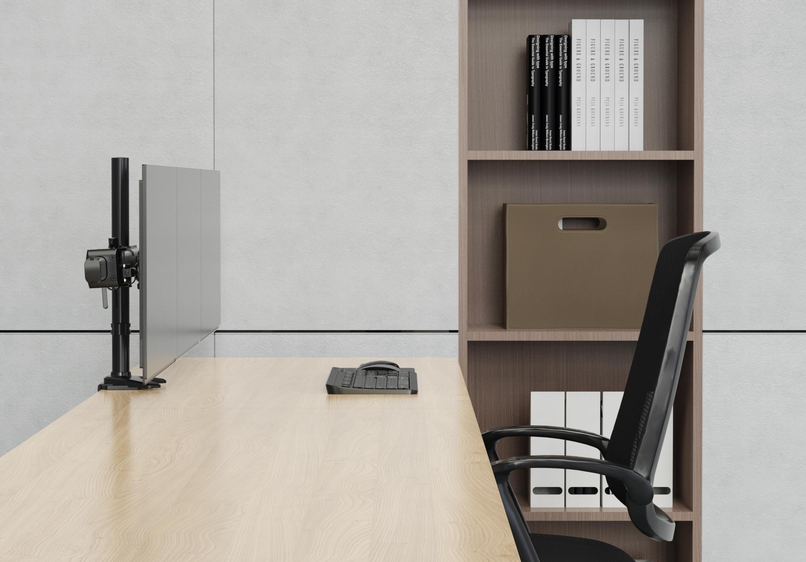 HFTEK Support de Bureau pour Trois Moniteur écran 15'' - 27'' Pouces avec VESA 75/100 - HF330C