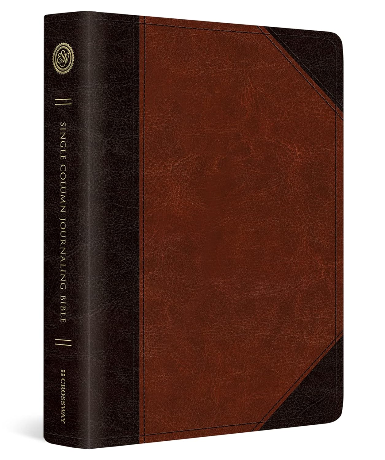 ESV Single Column Journaling Bible (TruTone, Brown/Cordovan, Portfolio Design): Holy Bible, English Standard Version      Imitation Leather – February 20, 2025