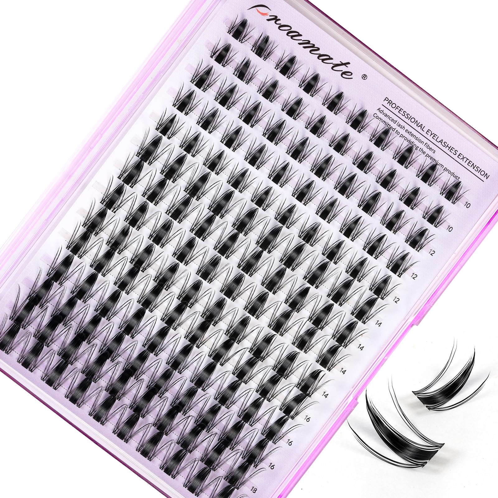 Proamate Cluster Lashes Individual Lashes DIY Eyelash Soft Natural Easy Fan Lash Individual False Lashes for Personal Use at Home (Maple)