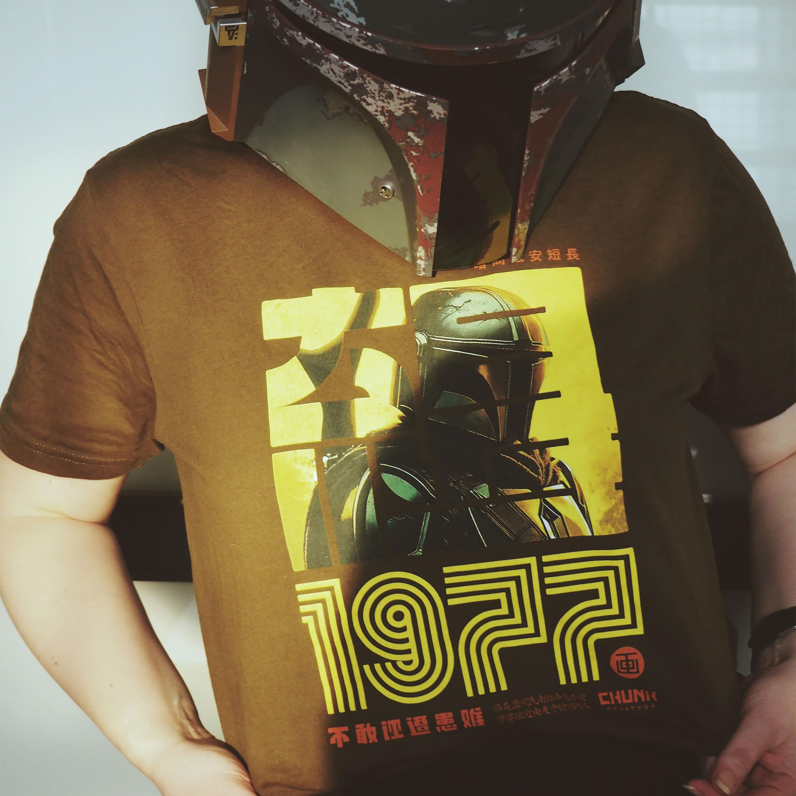 Elbenwald Star Wars - T-shirt z serii 3 szt. Leia Sex Bomb, Boba Fett Hunter 1977 & Strormtrooper Drive 100% bawełna organiczna, wielokolorowa
