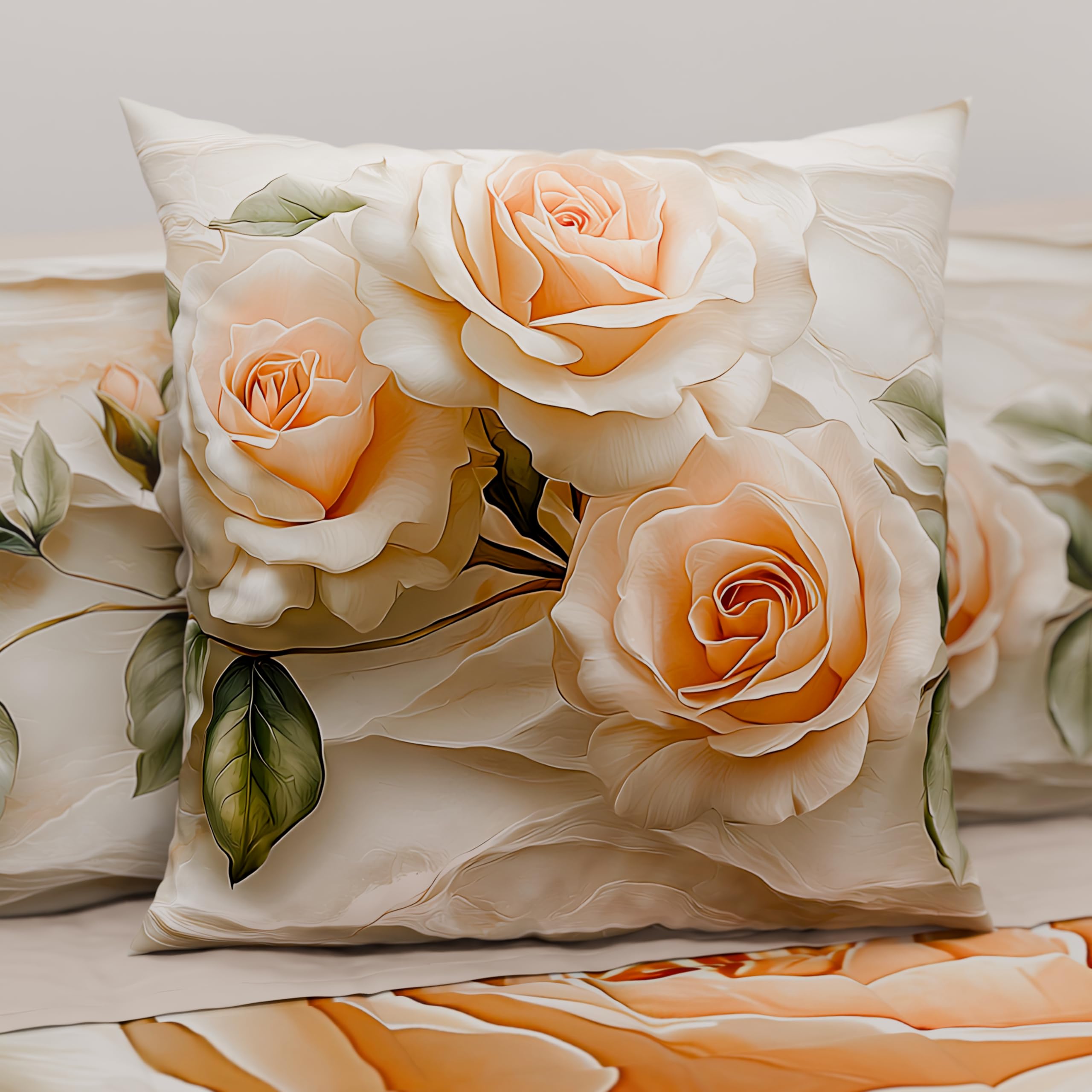 Image secondaire de Paire de Taies d'Oreiller Florales en Microfibre - 30 x 30 cm