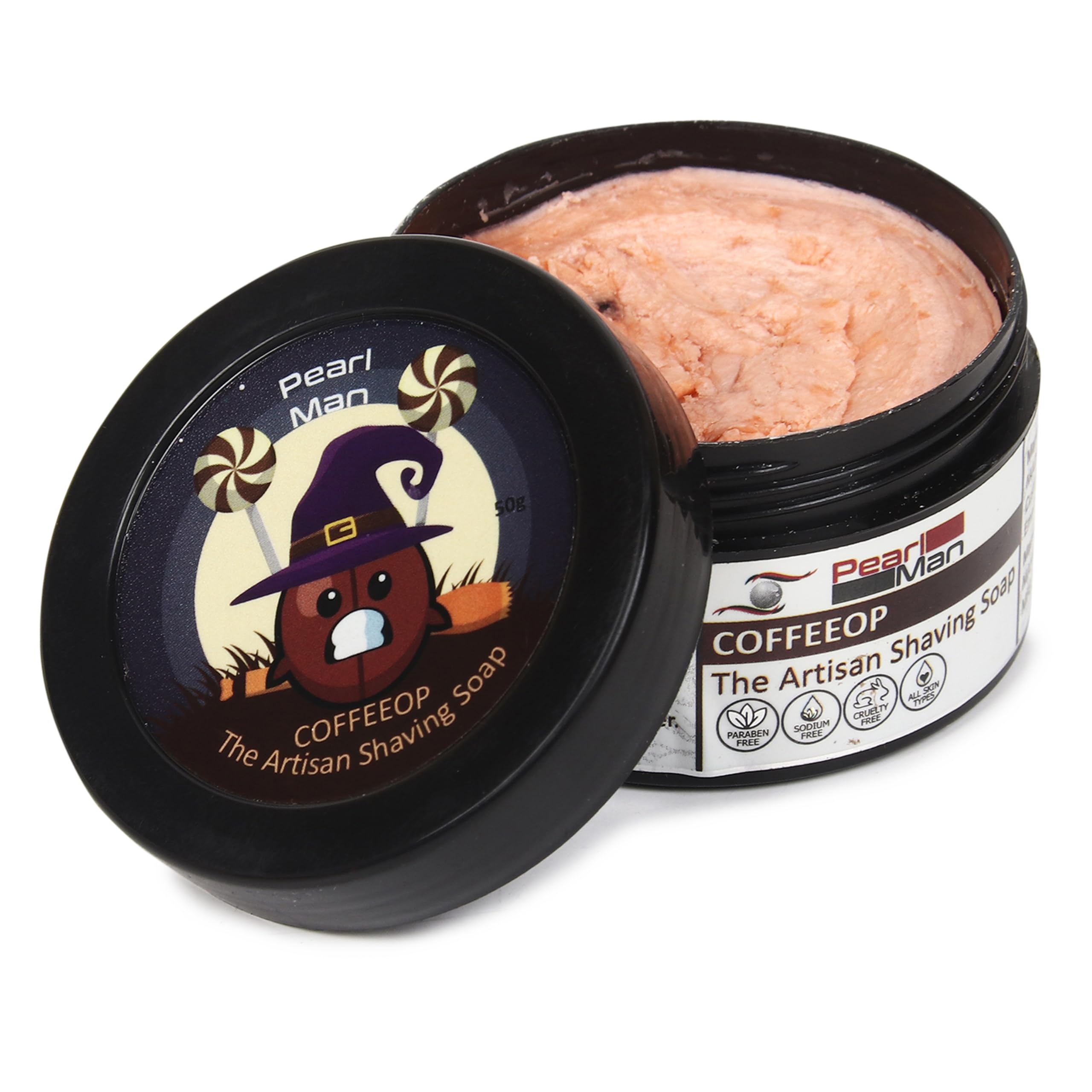 PEARL, Man the artisan shaving soap coffeeop PMSS22, Black