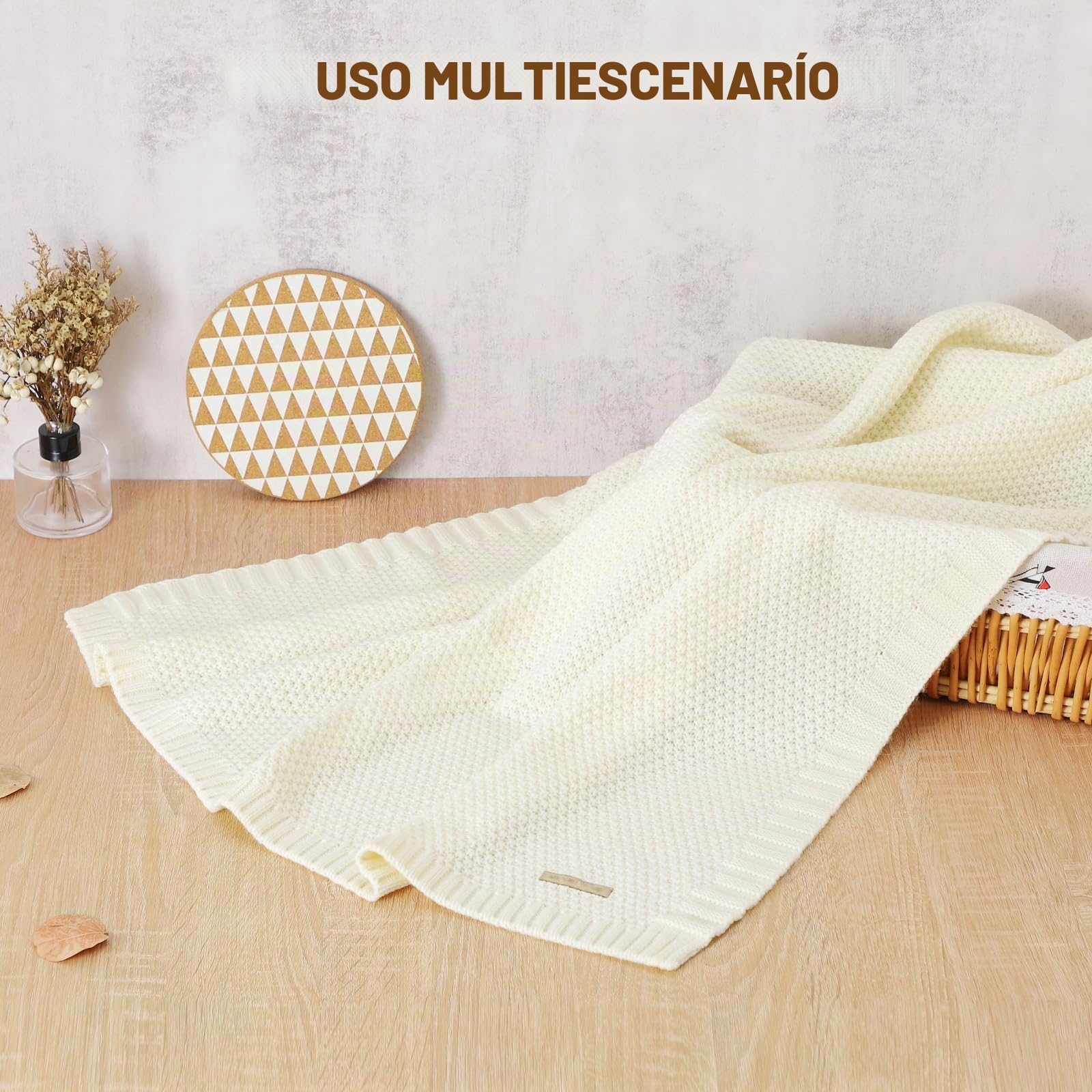 Odot Mantas para Bebés 80 x 100 cm Mantita Bebe - Tejido de Punto Acrílico, Suave Baby Blanket Ideal para Bebés y Niños Pequeños, Accesorio Bebé Bebe Recién Nacido