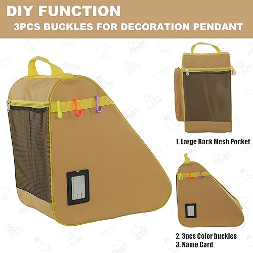 Miniatura 102 de Bolsa de patinaje para patines de hielo, en línea, patines y cuádruples - Niños y adultos Arco iris/Leo