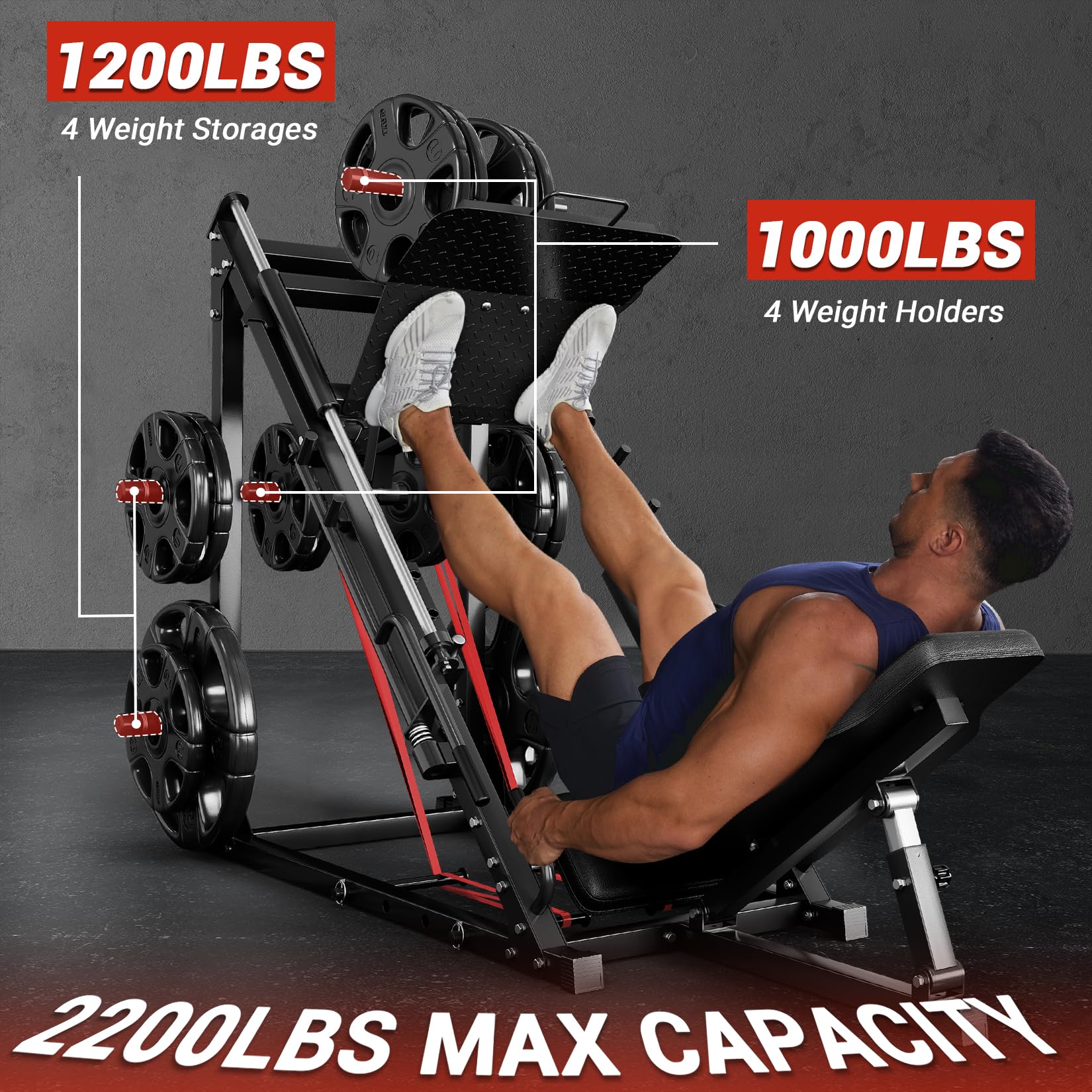 Amazon.co.jp: GarveeLife レッグプレスマシン ホームジム用 45度