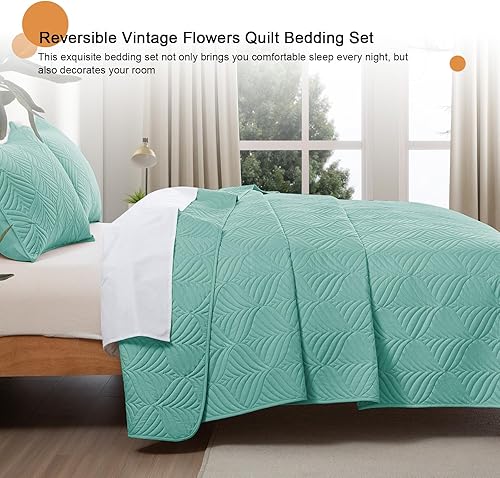 Miniatura 3 de Whale Flotilla Juego de ropa de cama tamaño Queen, 3 piezas, suave, ligero, moderno, geométrico, tamaño matrimonial, queen, colcha para todas las