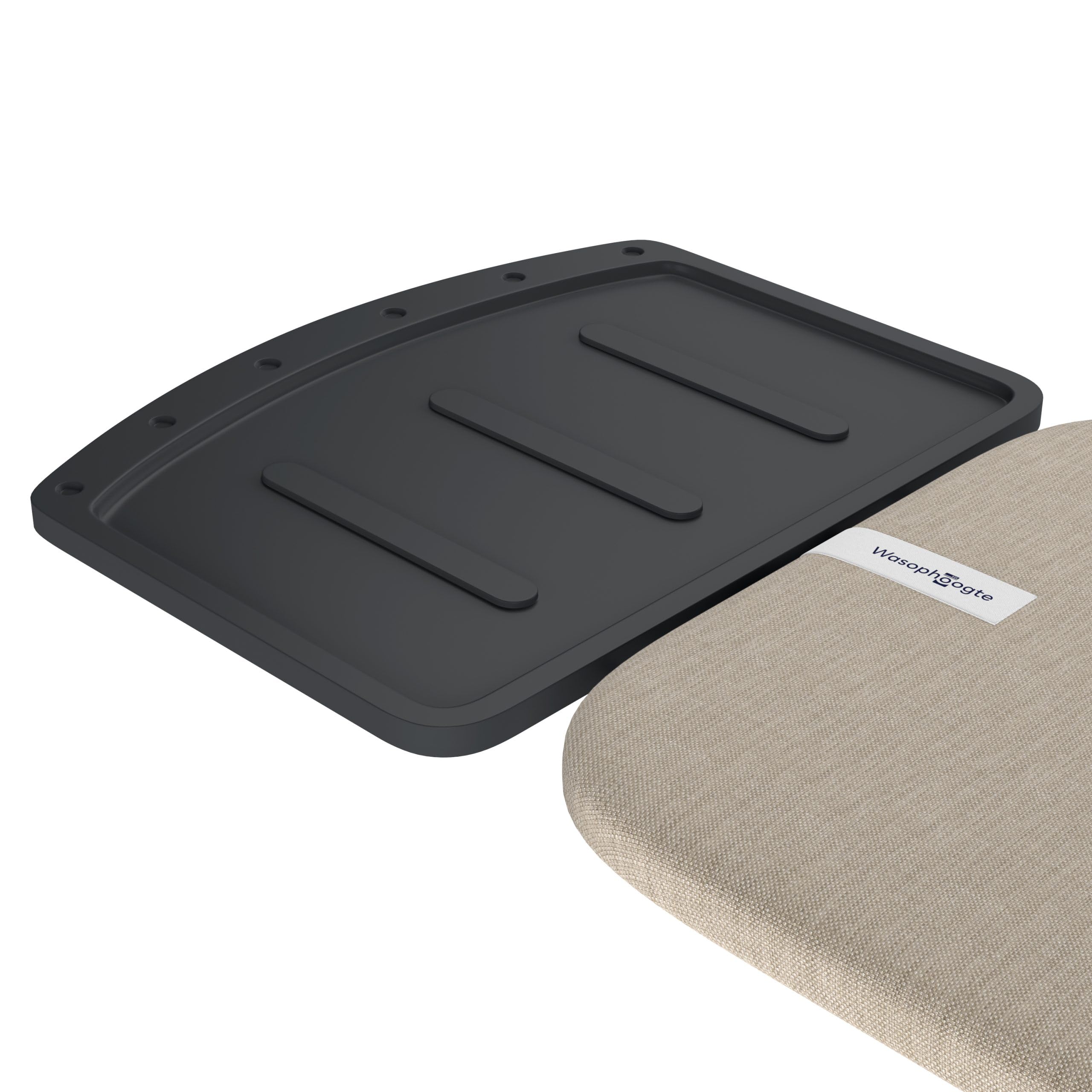 bügelbrett – Extra breites Bügelbrett für Dampfgenerator – 124x44 cm – Robust und stabil – Höhenverstellbar – Luxuriöses Bügelerlebnis – Farbe: Dust Beige