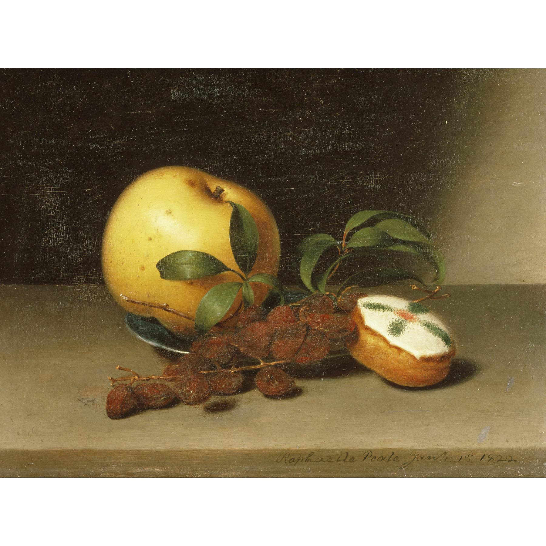 Raphaelle Peale Stillleben mit Kuchen, großer Kunstdruck auf Leinwand, Premium-Poster