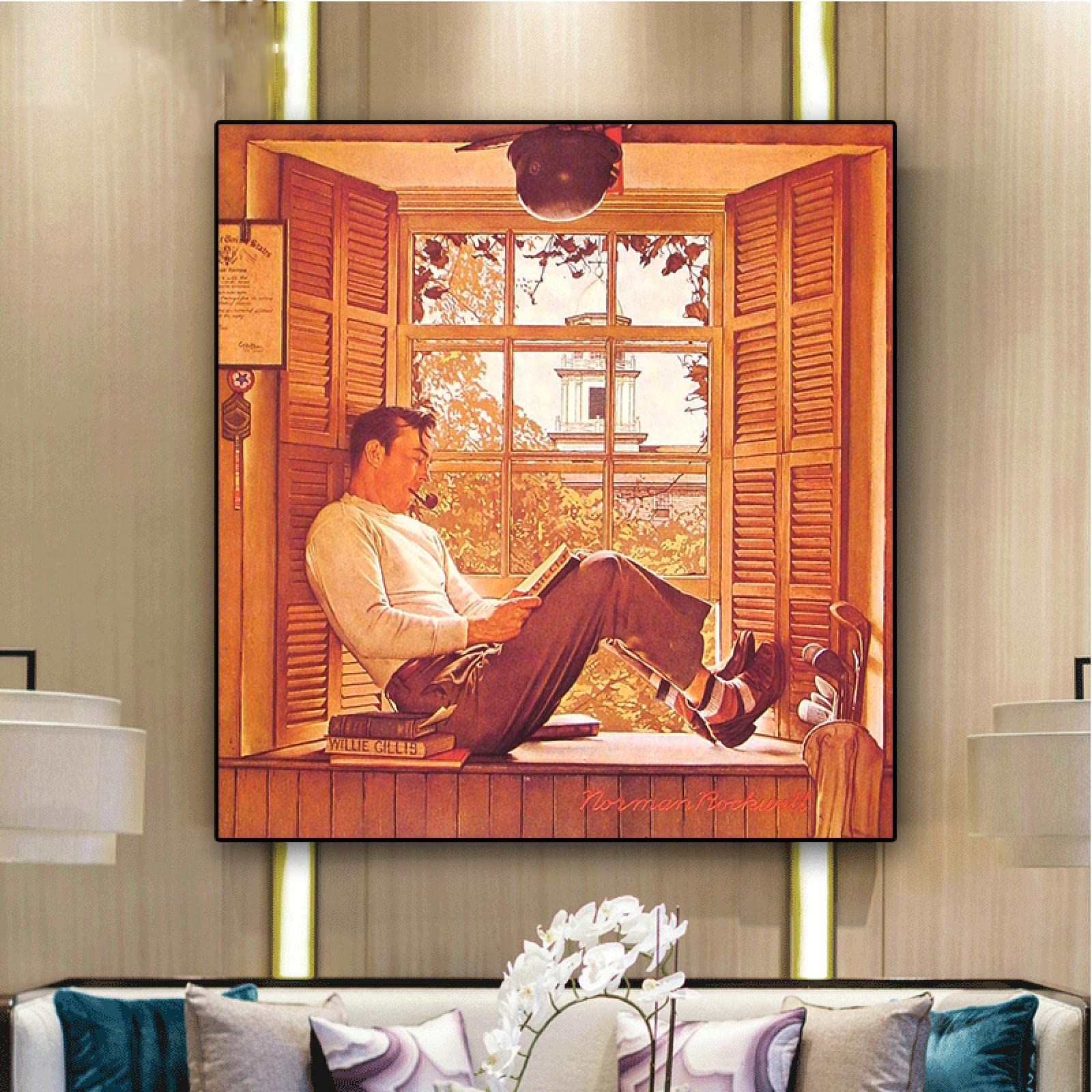 Amazon.co.jp: Norman rockwell 有名な絵画 美術品 ポスター(中学生の