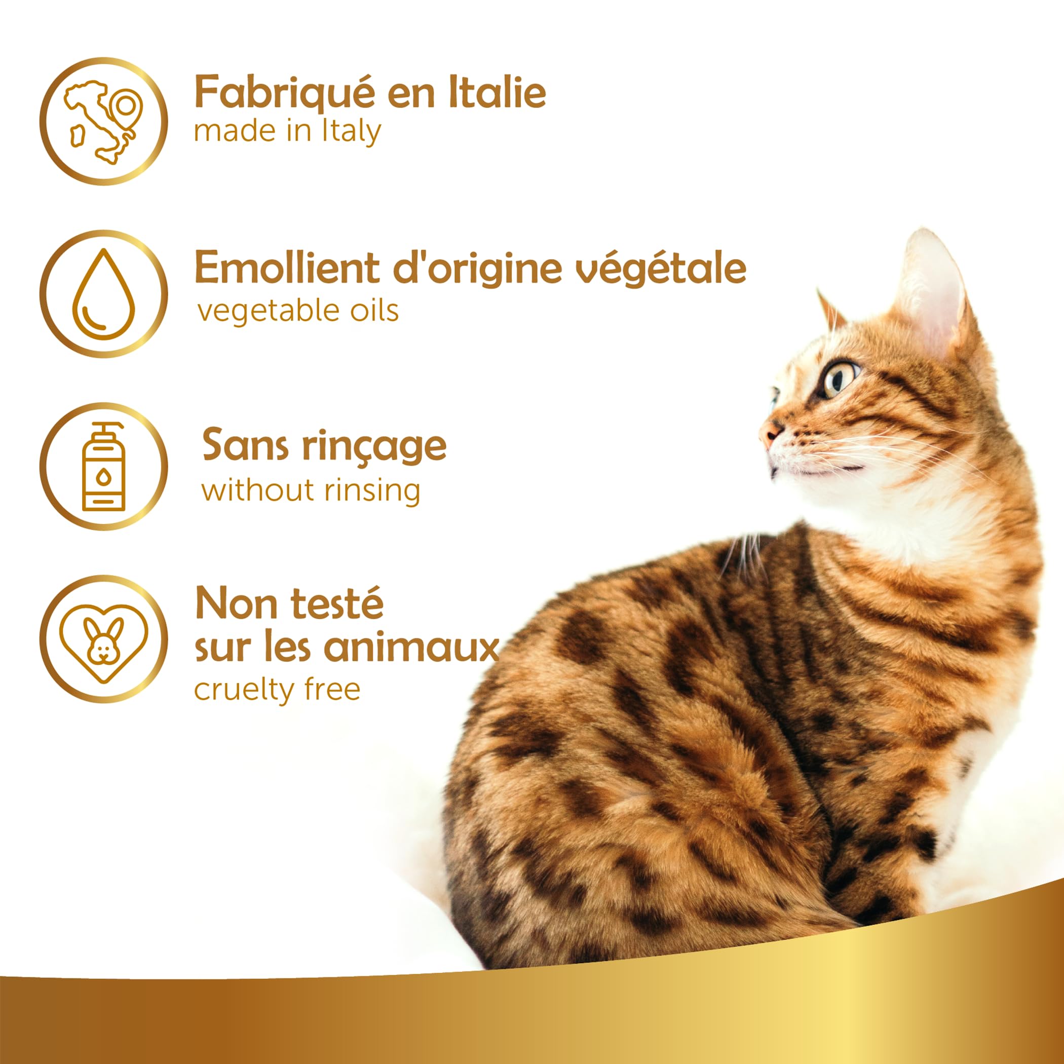 Linea 101 Shampoing Sec Chat Naturel 250 ML sans Rinçage à Base de Plantes Toilettage du Chat Rapide, Shampoing Pelage Propre et Parfum Doux Made in Italy