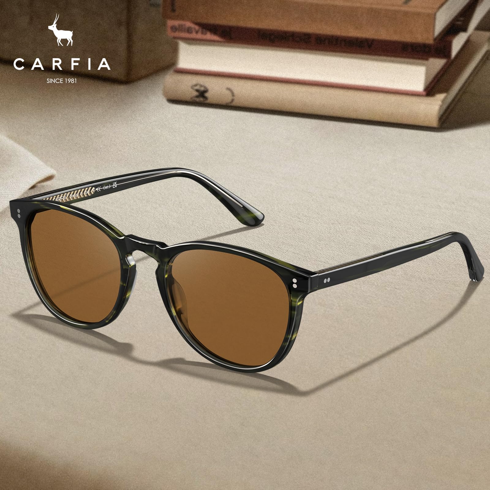CARFIA Schicke Polarisierte Sonnenbrille für Herren Damen UV Schutz