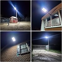 Vista 9 de 5000W Solar Street Light, Wide Angle Solar Lights Outdoor IP66 Waterproof, 6500K Dusk to Dawn, LED Security Flood Light with Motion Sensor and