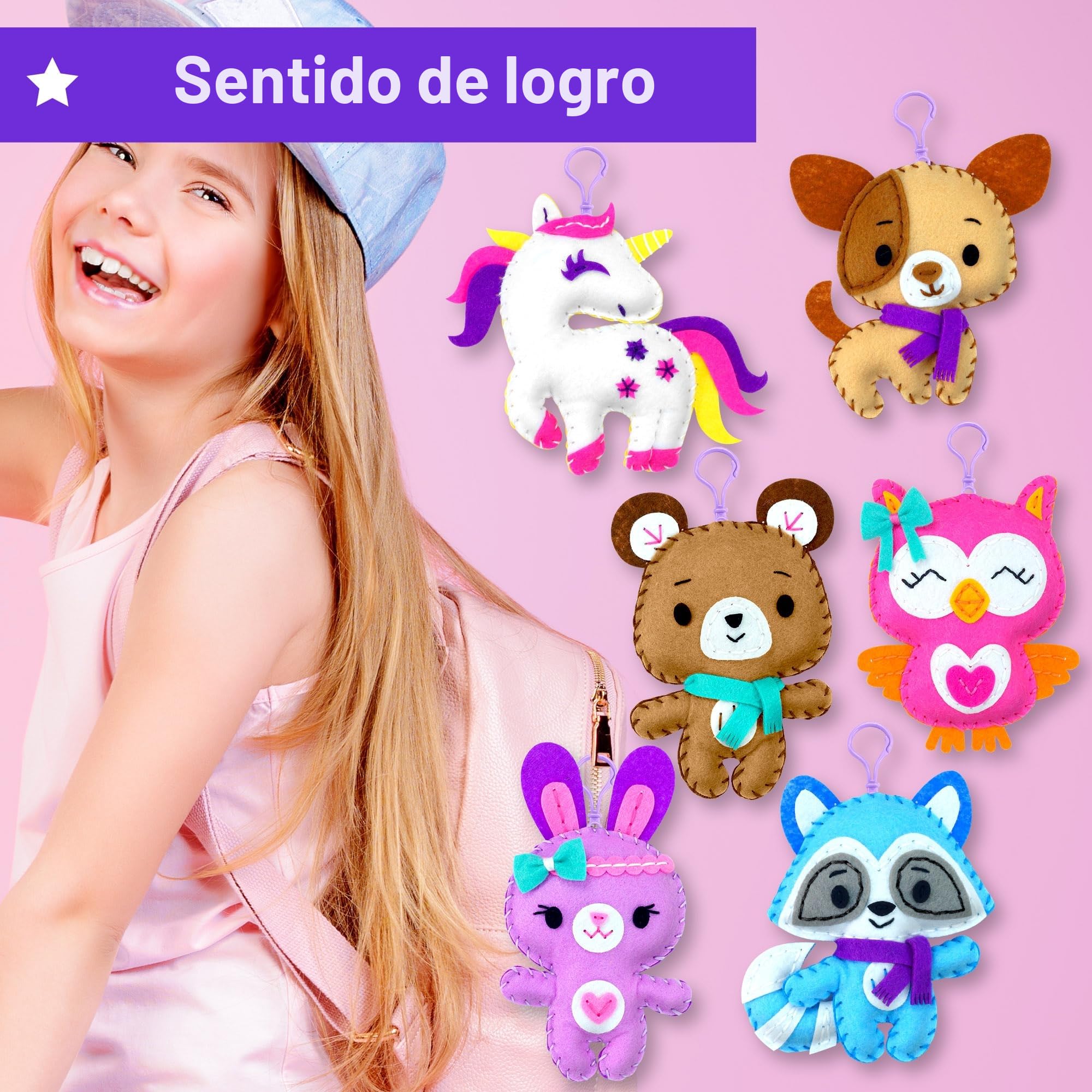 Kit De Costura Para Hacer Muñeca Unicornio GMMH - 29 Cm De Altura - Incluye Tela Y Patrón (Instrucciones En Ruso