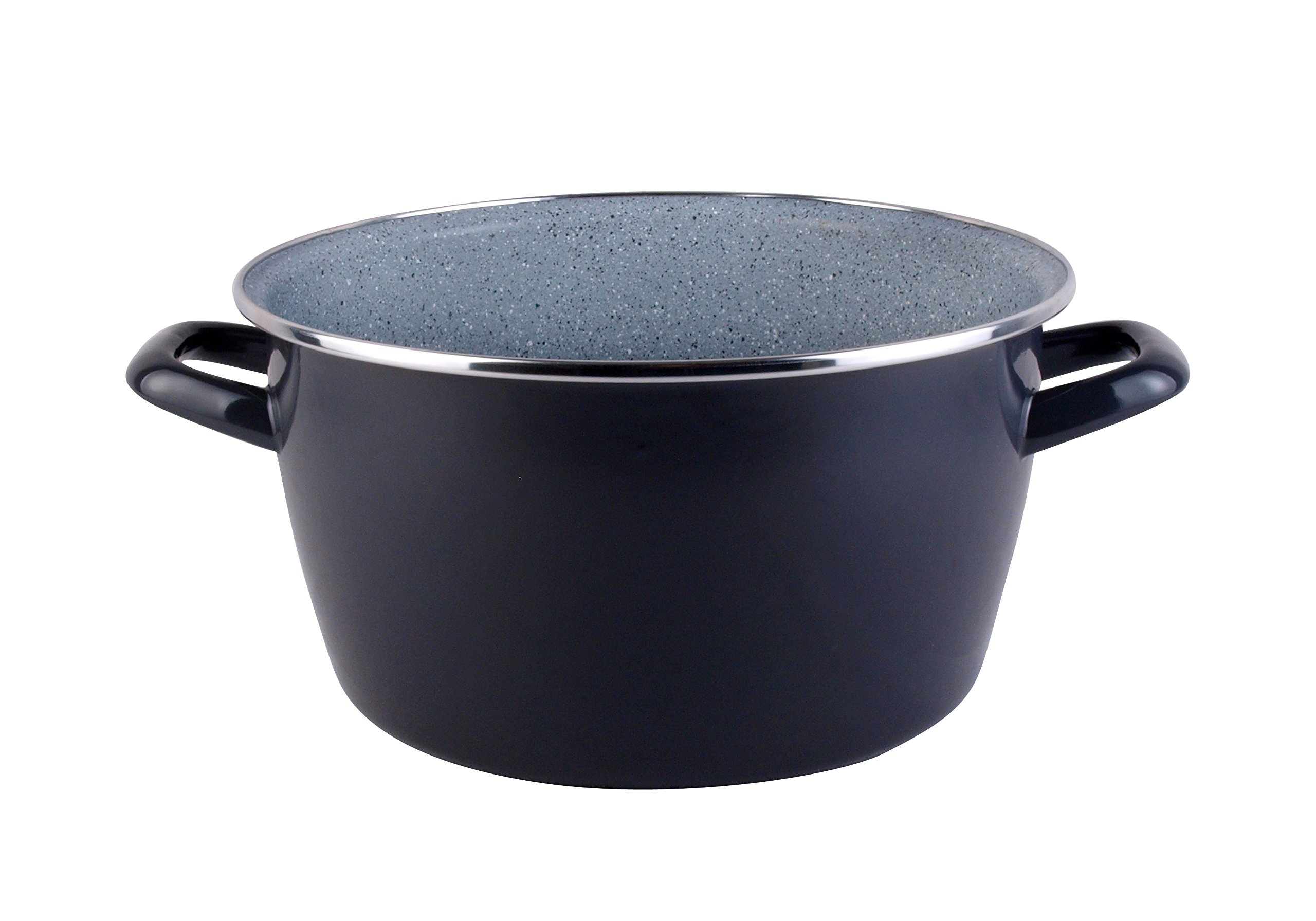 Megafesa Dolomiti - Pentola con Coperchio in Vetro, Diametro 24 cm, Color Grigio Marengo