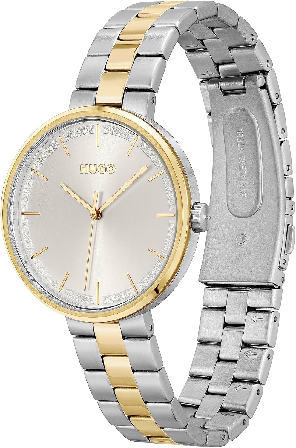 Hugo Orologio Analogico al Quarzo da Donna con Cinturino in Acciaio Inossidabile Bicolore - 1540101