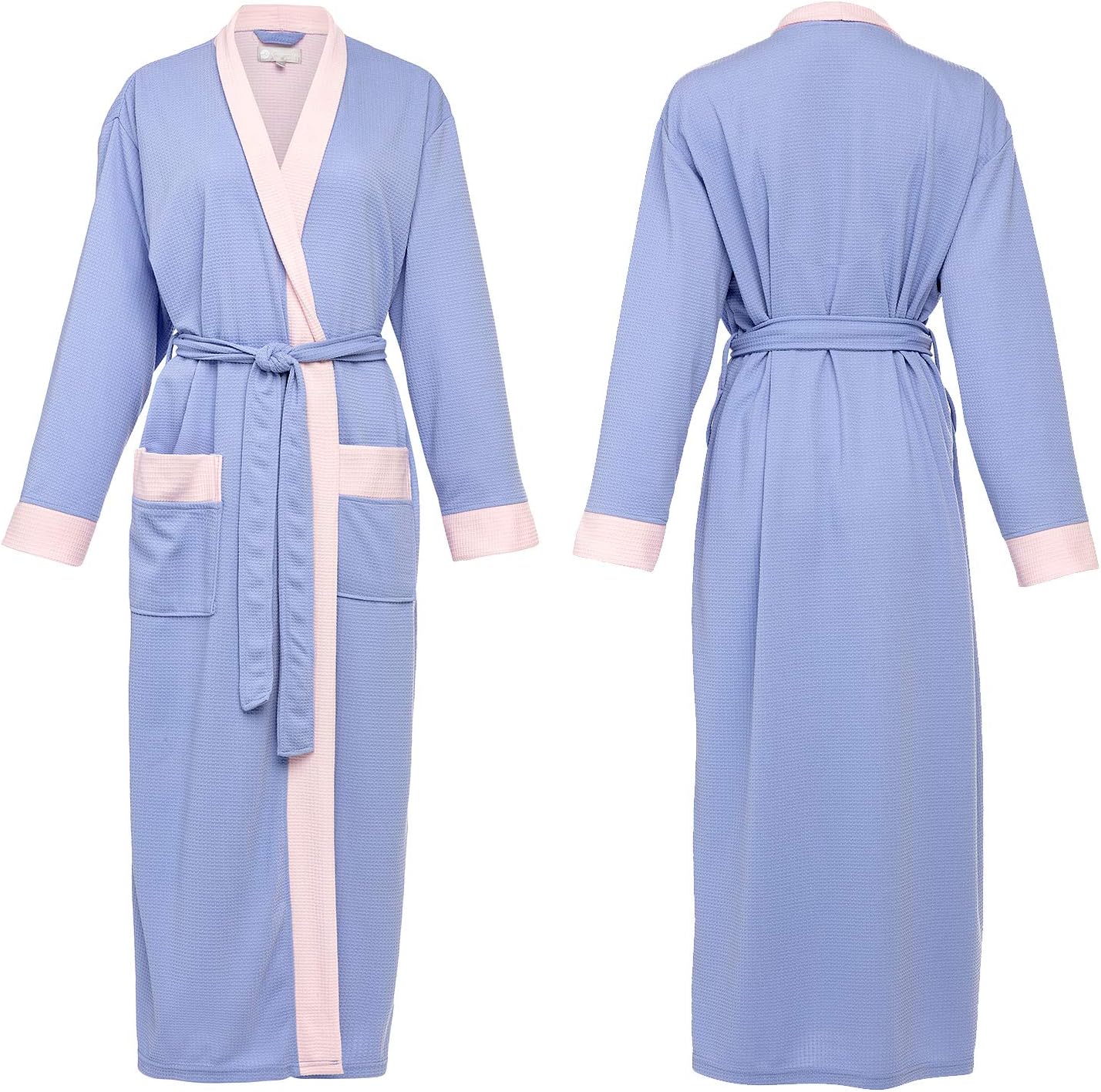 Alexander Del Rossa Women's Waffle Knit Robe, 3/4 Length Bathrobe