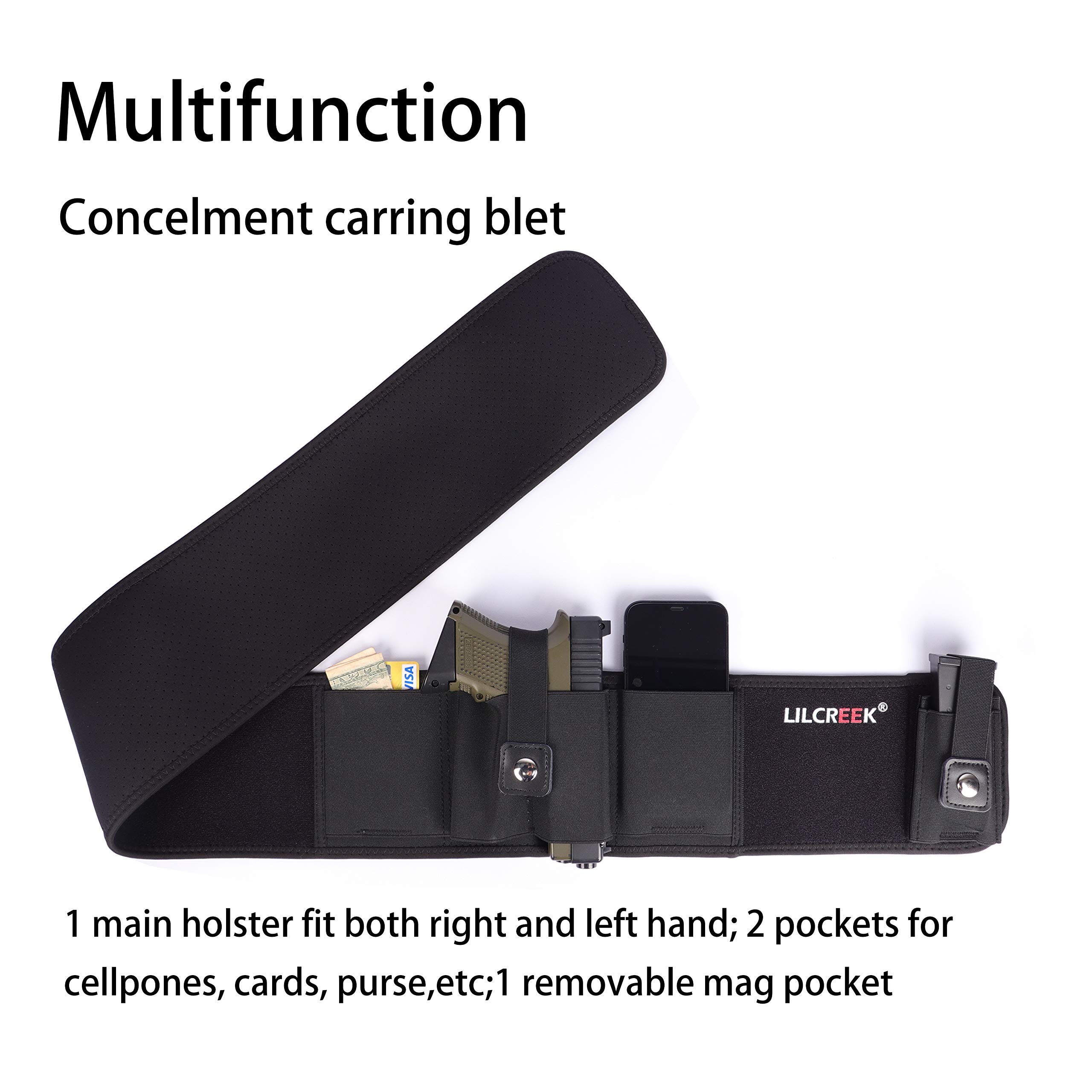 Lilcreek Left/RightHanded Avaliable Belly Band Holster,Ankle Holster