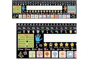 Self-Adhesive Name Tags for Classroom Learning, 36 Pack Manuscript Name Plates with...