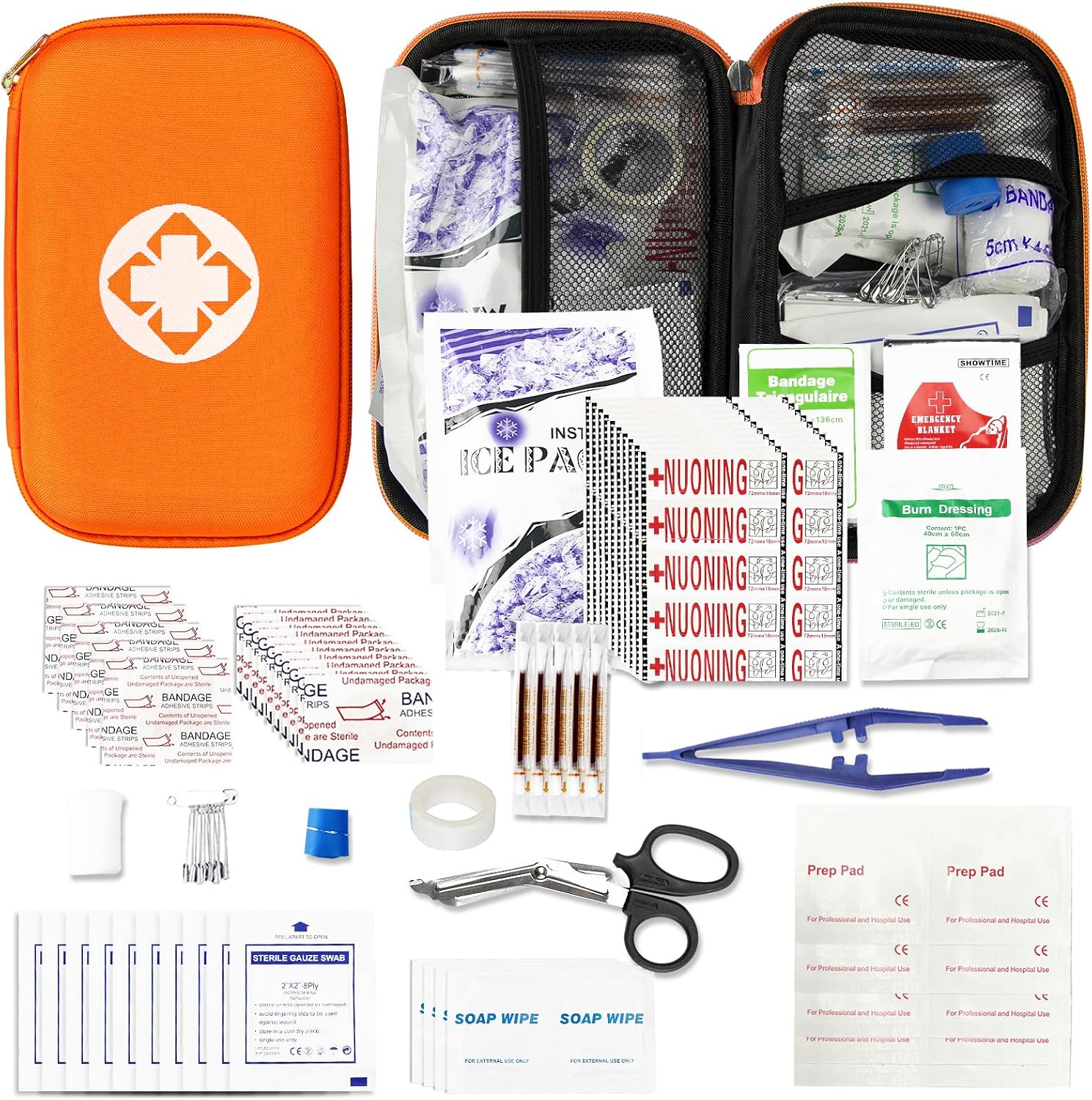 276PCS Mini Car First Aid Kit Travel Size for Business Trips, Compact First Aid Emergencies Kit Supplies for Rv Hiking Rode Trips Home Essentials, Orange AMORNING 276PCS Mini Car First Aid Kit Travel Size for Business Trips, Compact First Aid Emergencies Kit Supplies for Rv Hiking Rode Trips Home Essentials, Orange AMORNING
