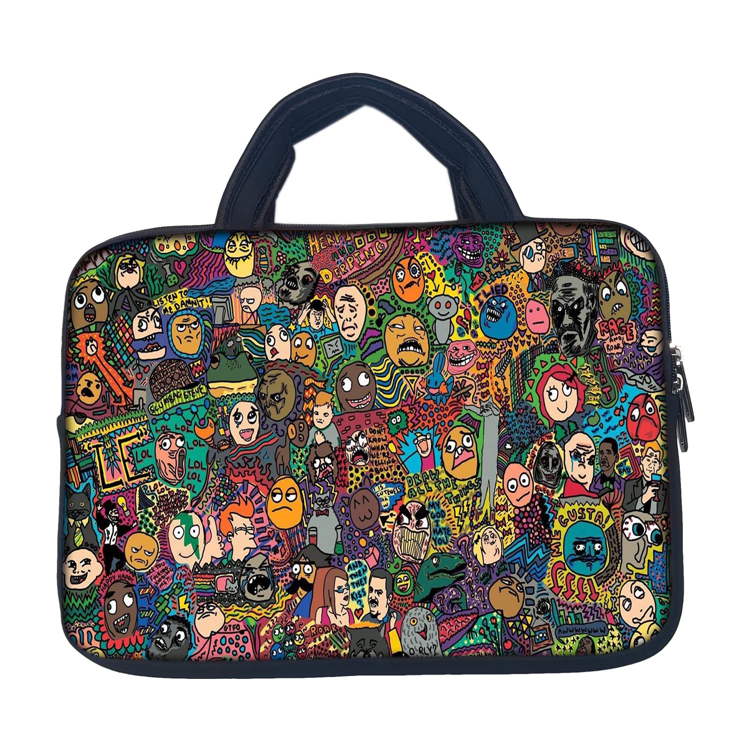 Theskinmantra Herping, Derping Laptop Sleeve Bag with Zipper & Handle for Screen Size 15.6 inches Laptop/Notebook 15.6/ MacBook 15.4 / Chrombook 15.6., Multi-Coloured
