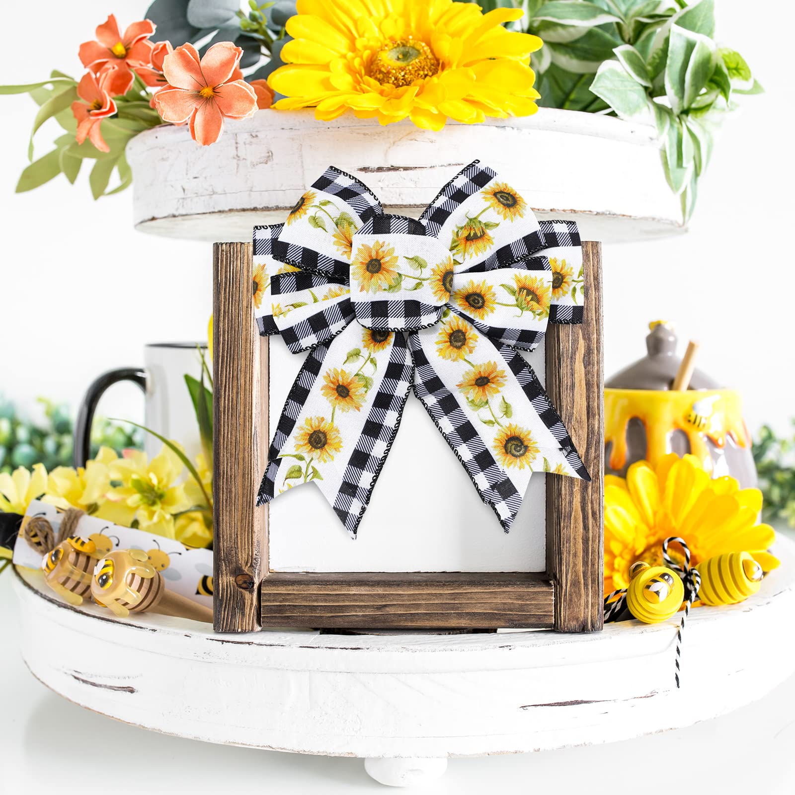 Amazon.com: Whaline 36 Yard Sunflower Wired Edge Ribbon 6