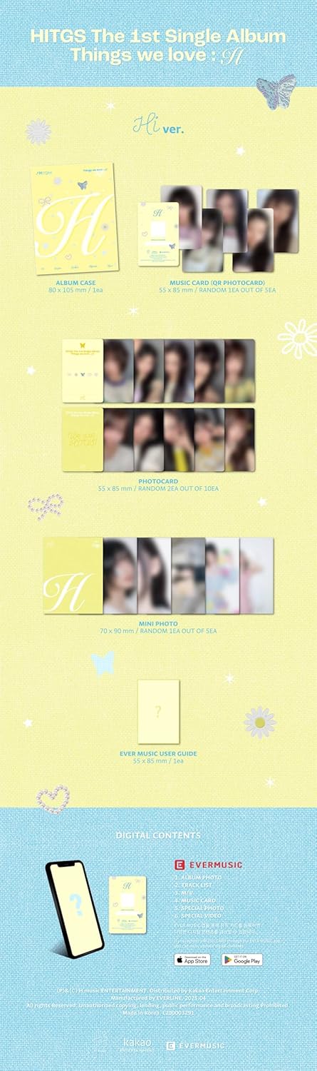 Hitgs - 1st Single Album Things we love : H Ever Music Album (2 versions SET)