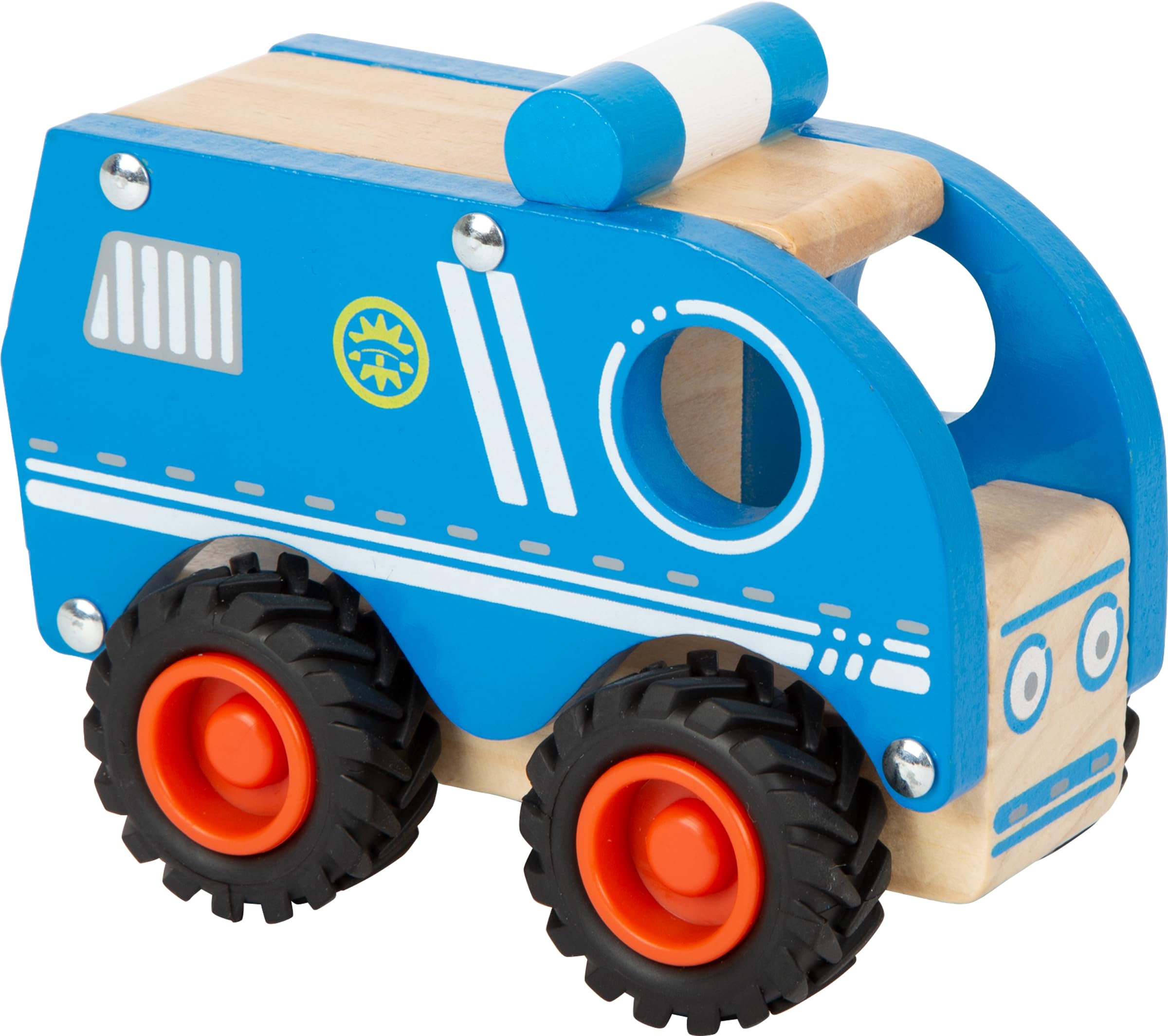 small foot 11077 Wooden Police Vehicle 100% FSC Certified Also Suitable for Outdoor Use from 18 Months
