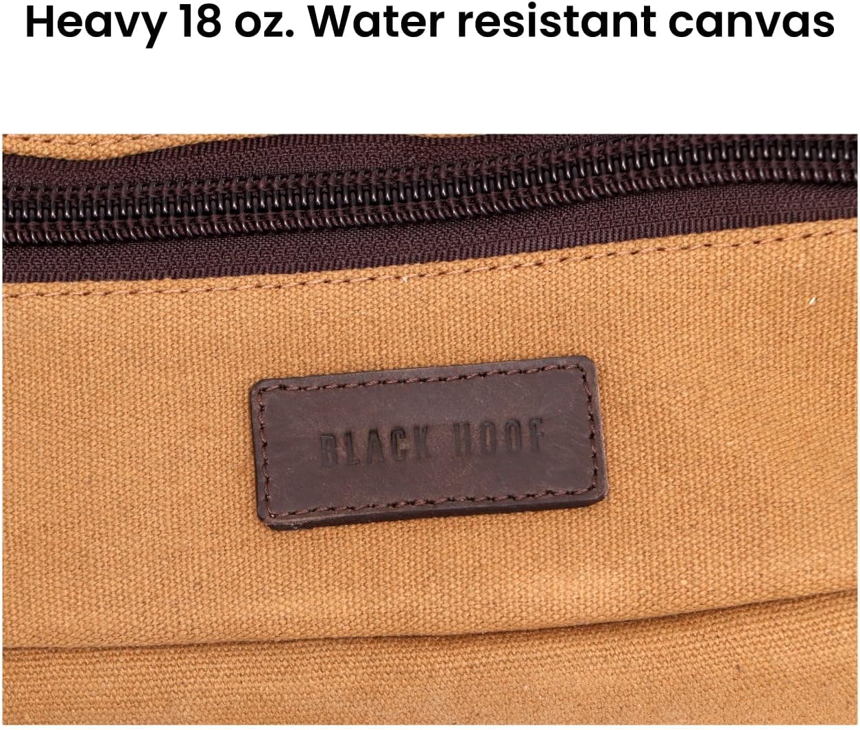 BLACK HOOF 18 Oz Water Repellant Canvas Cantle Bags for Trail Riding, Tan