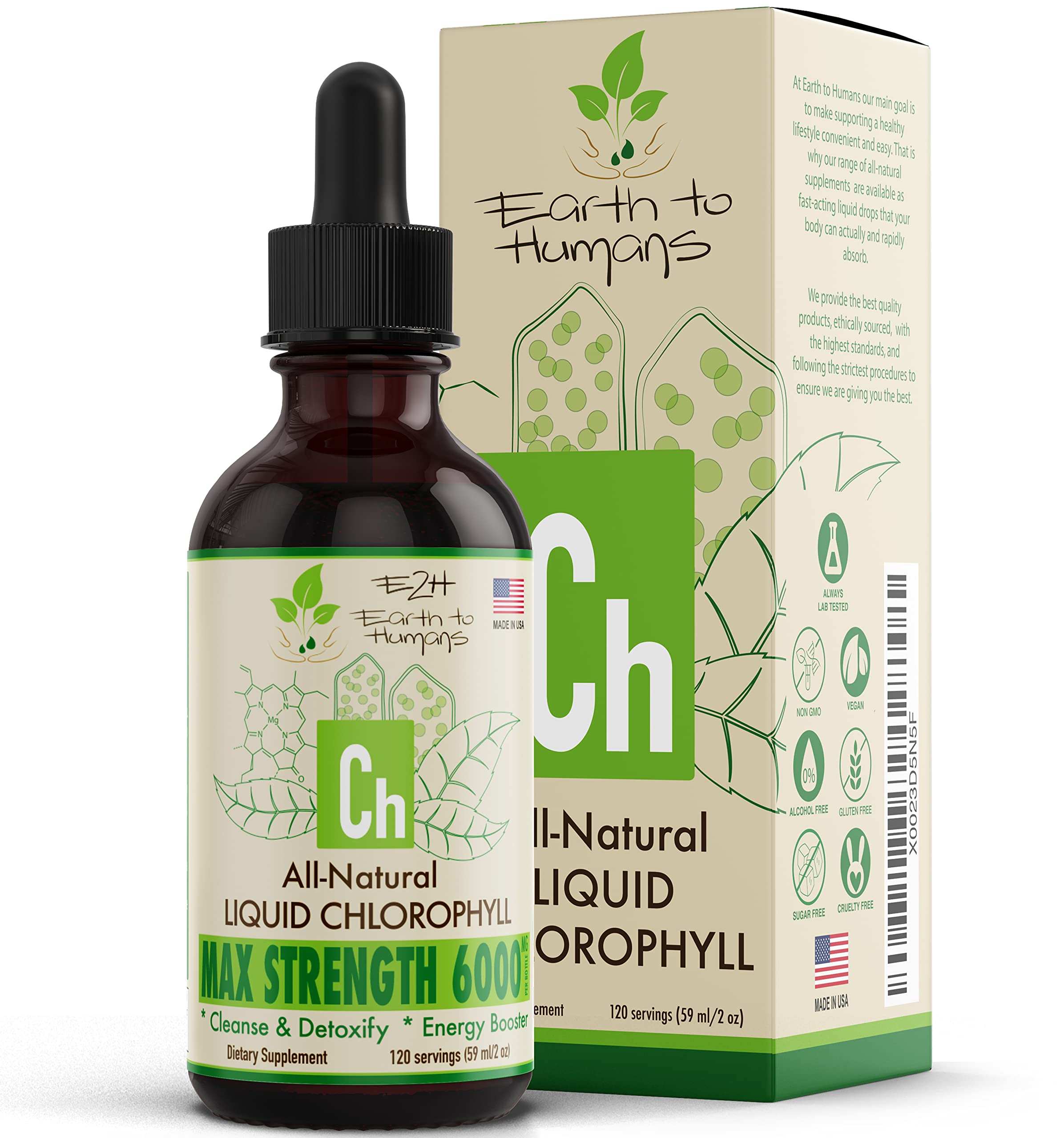 Chlorophyll Liquid Drops 100 AllNatural Concentrate Energy
