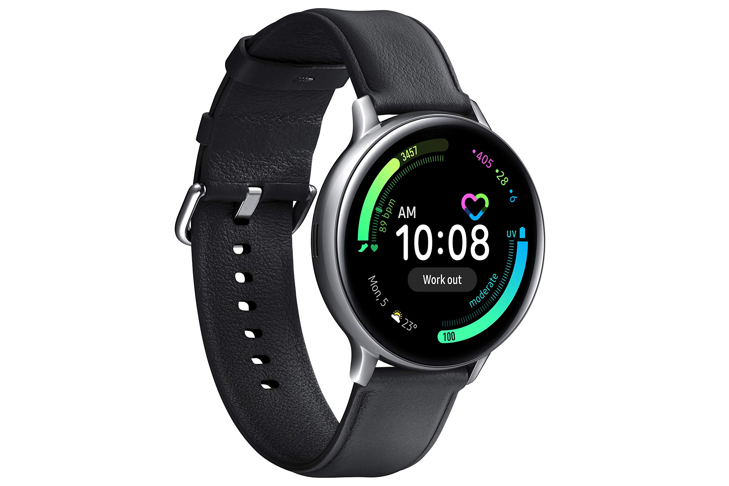 タクト GalaxyS20／GalaxyWatchActive2 Samsung Galaxy Watch Active 2 (Bluetooth, 44 mm) - Silver, Steel