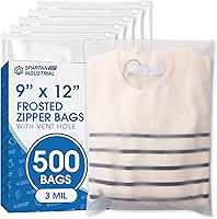 Vista 23 de Spartan Industrial - 9 x 12 pulgadas (100 unidades) Bolsas de plástico esmeriladas con cierre de cremallera de 3 mil con cierre resellable