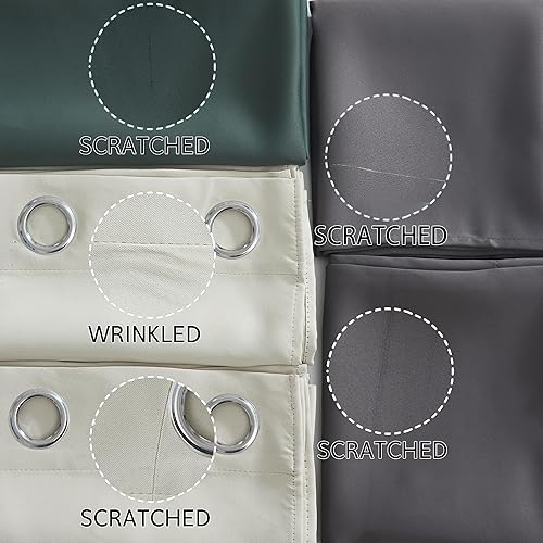 Miniatura 6 de KGORGE Cortinas opacas grises para dormitorio, 2 paneles, 42 x 63 pulgadas, ojales en la parte superior, minimalismo con aislamiento térmico,