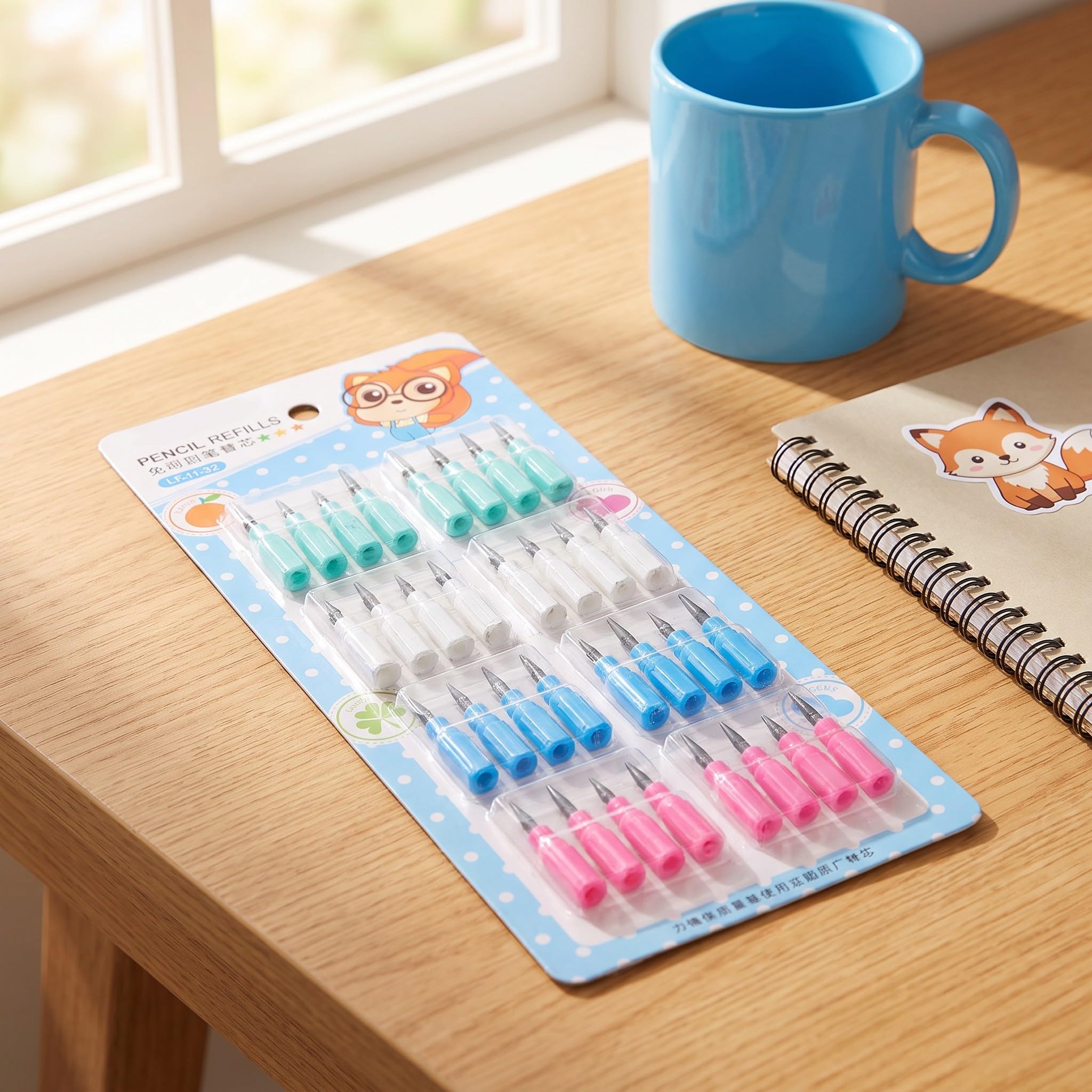 Artibetter 48 set di punte di ricambio automatiche impilabili per matite - Mine di ricambio colorate per matite meccaniche, ideali per la scuola, lo studio a casa e per prendere appunti in ufficio.