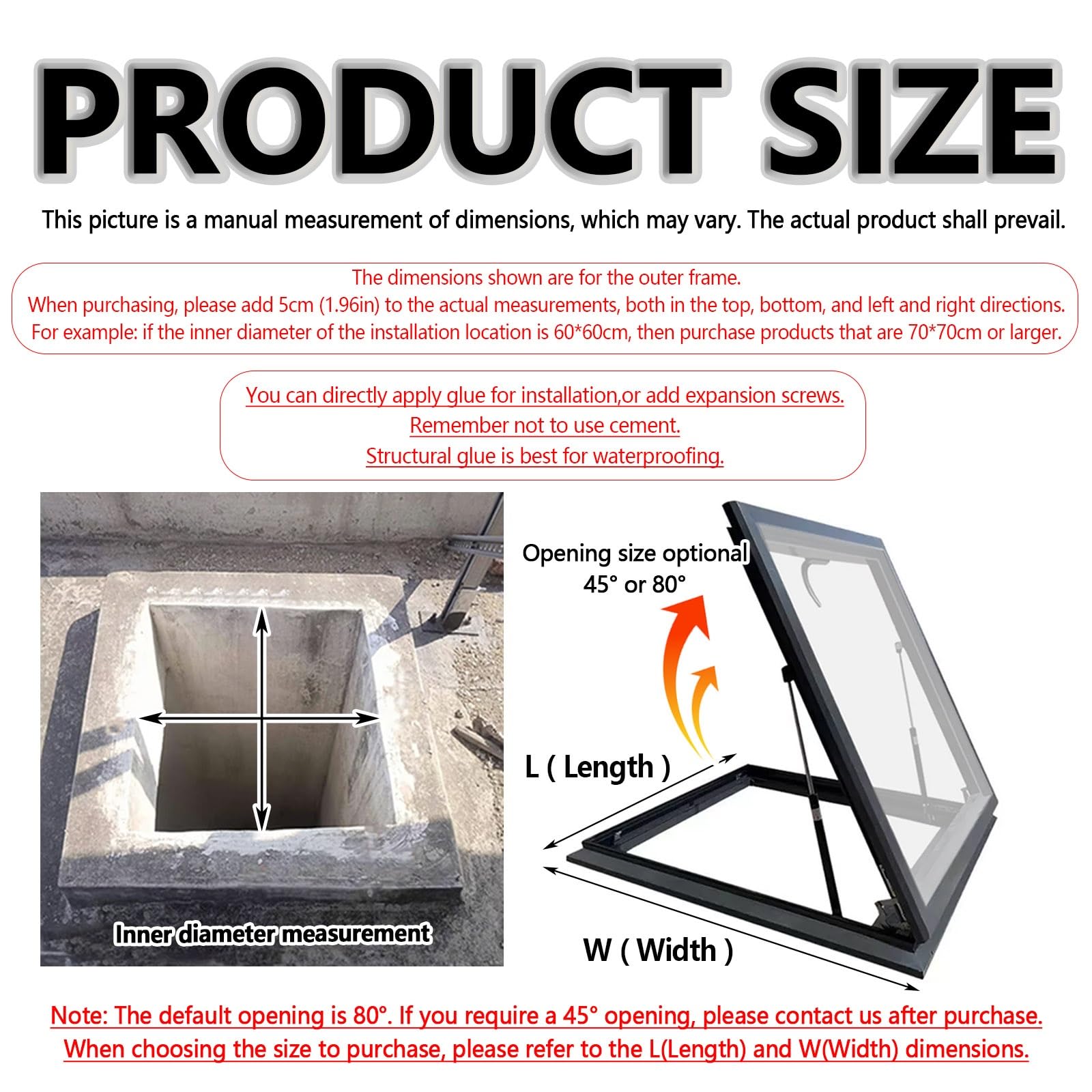Rejilla de ventilación de techo para exteriores con cubierta de tragaluz, ventana de ventilación de sótano, tapa de acceso al techo de aleación de aluminio, resistente a la lluvia, puerta de acceso al