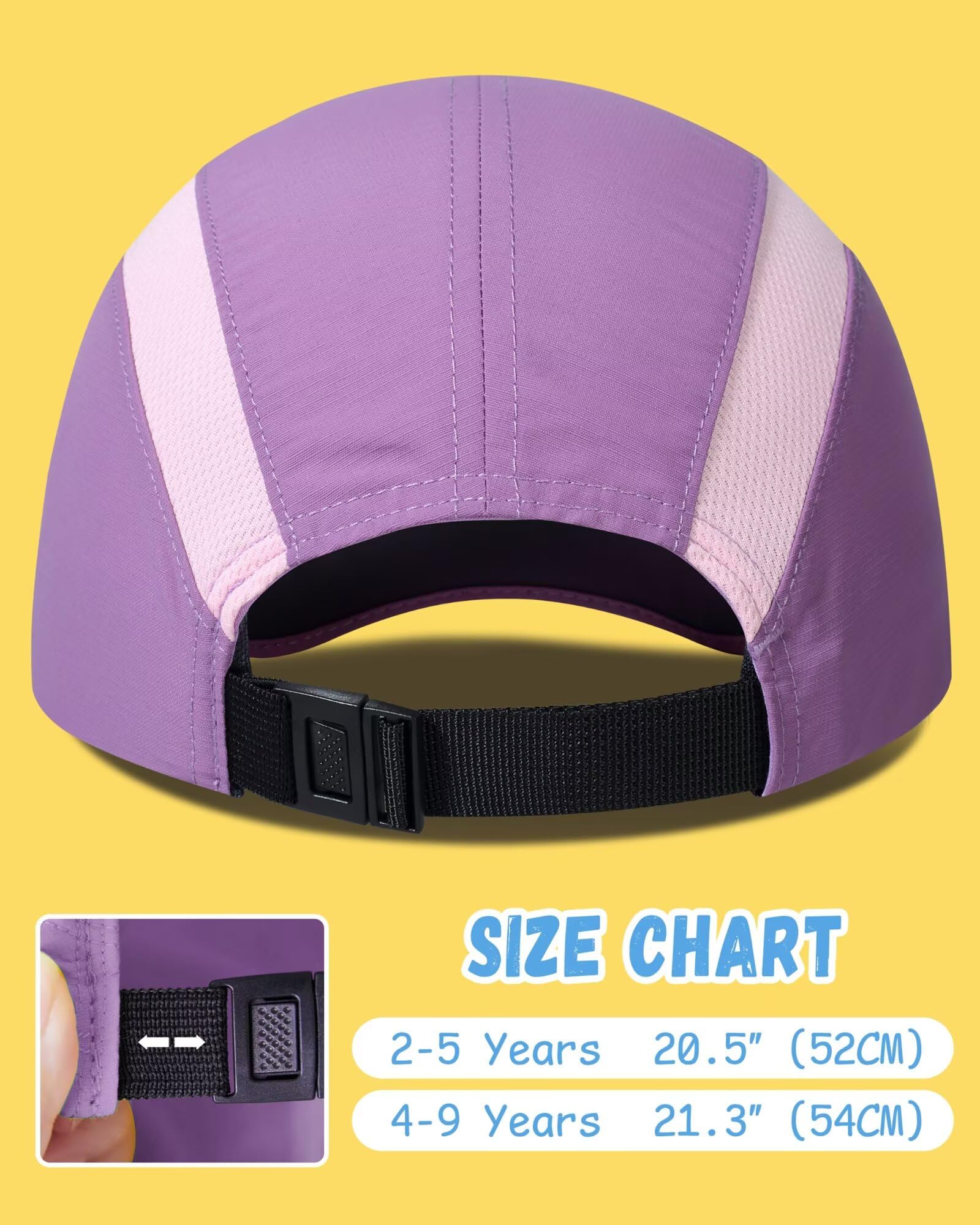 Gorra para niños UPF50+ Plegable protección Solar Ligera Transpirable 2-9 años