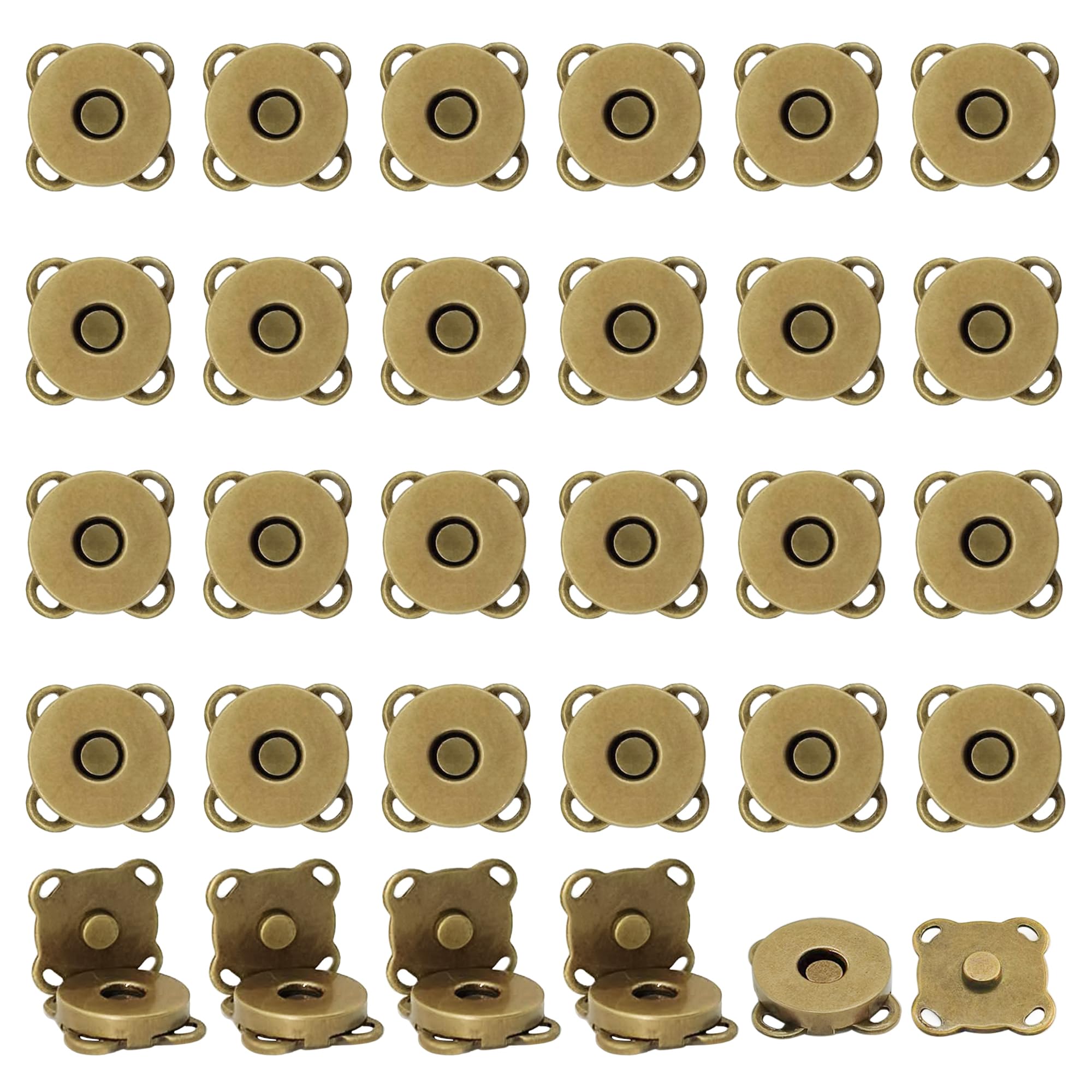 Bottoni Magnetici Per Borse - Set Da 48 Pezzi, 14mm E 18mm, 4 Colori