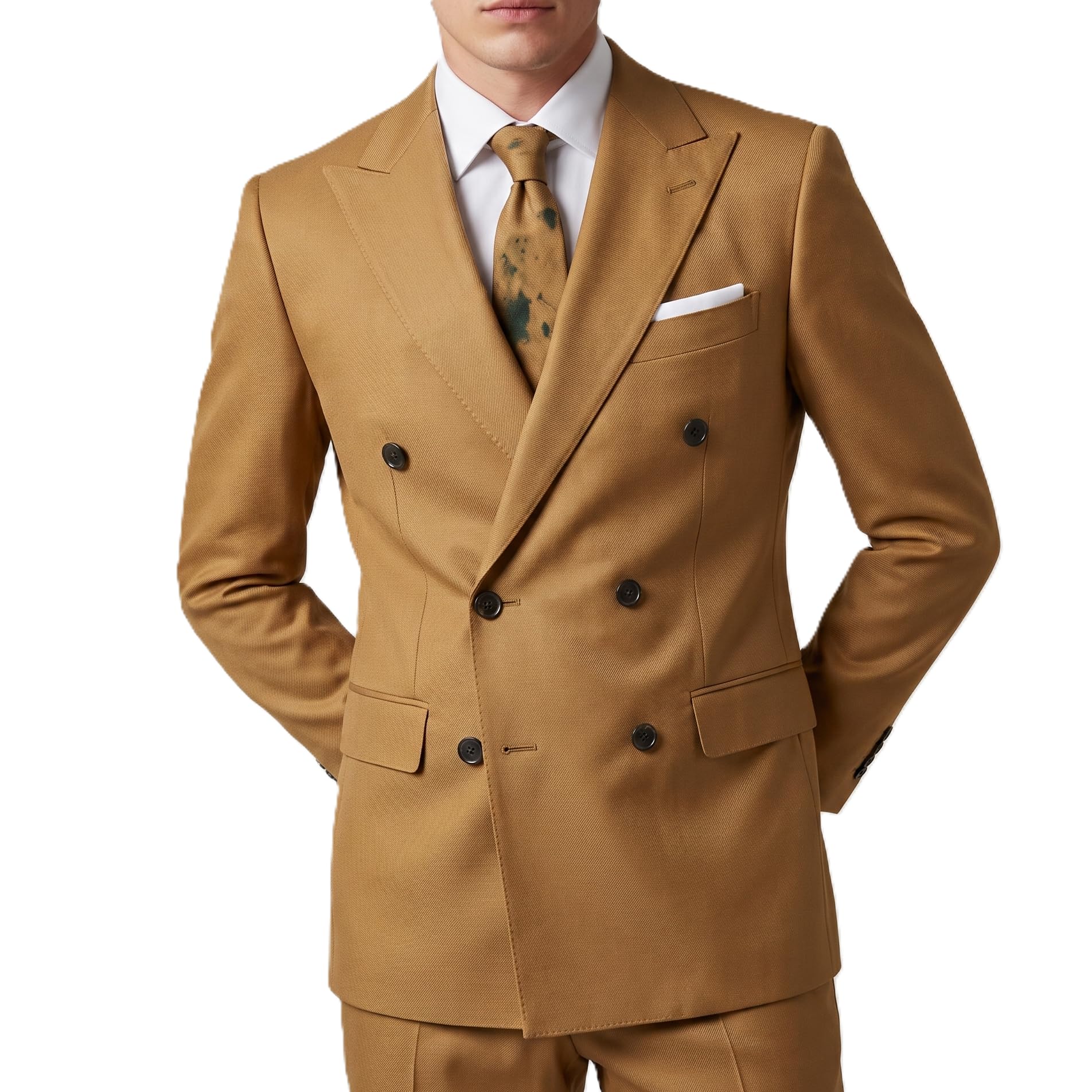 raymond Premium Unstitched Brown Poly Wool Suiting Fabric for Custom Suit-picture-43