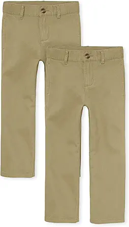 The Children's Place boys Uniform Straight Chino Pants 2 Pack