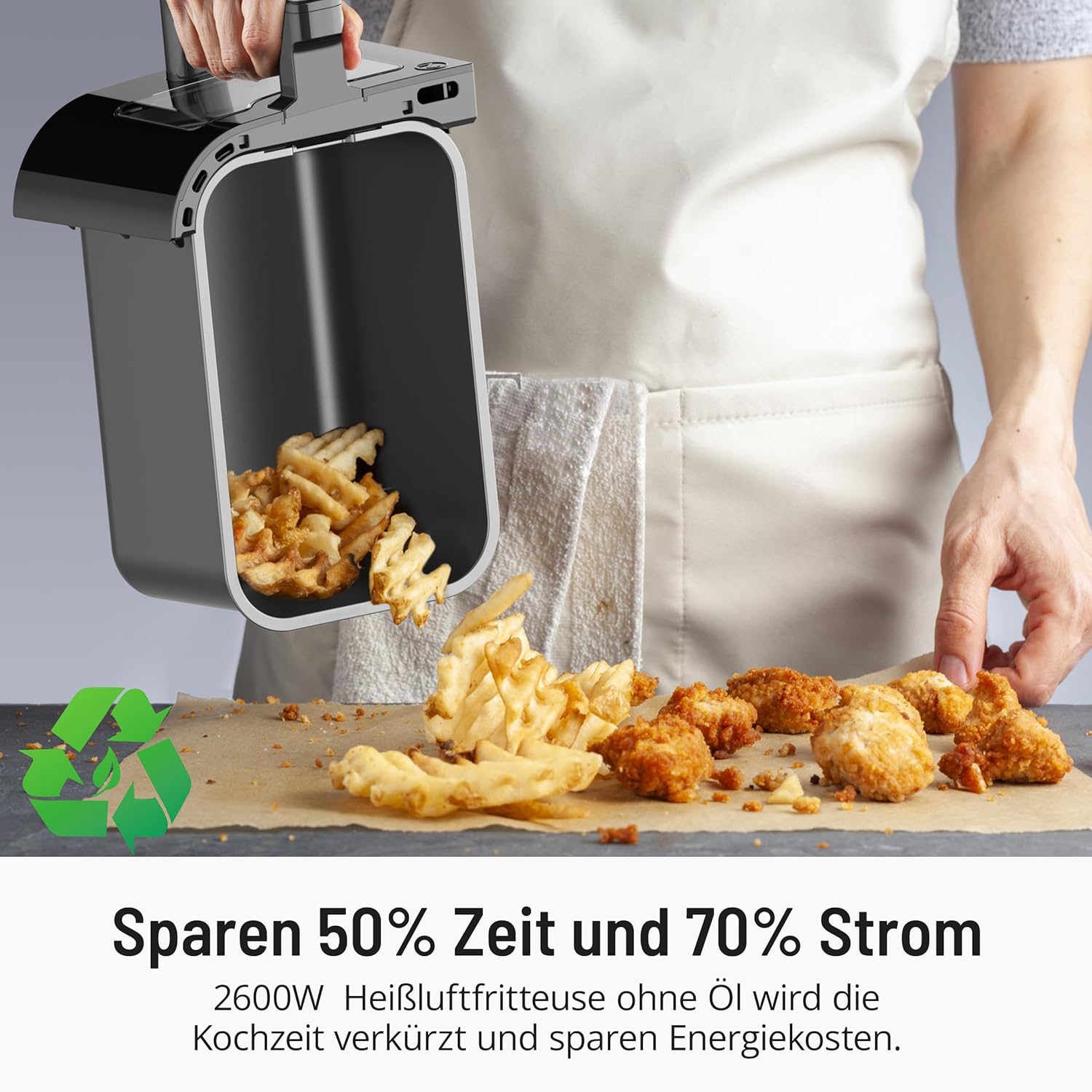 PARIS RHÔNE Friggitrice ad aria calda 9,5 l, XXL a doppia camera con finestra di visualizzazione, friggitrice ad aria calda 12 in 1, friggitrice ad aria calda senza olio, lavabile in lavastoviglie, PARIS RHÔNE Friggitrice ad aria calda 9,5 l, XXL a doppia camera con finestra di visualizzazione, friggitrice ad aria calda 12 in 1, friggitrice ad aria calda senza olio, lavabile in lavastoviglie,