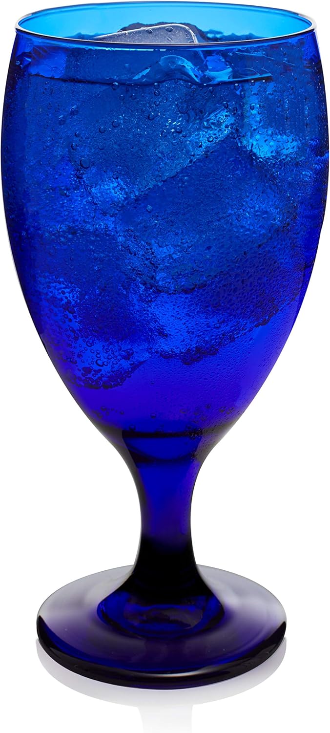 Libbey Premiere Cobalt Iced Tea Glasses, Stylish Cobalt
