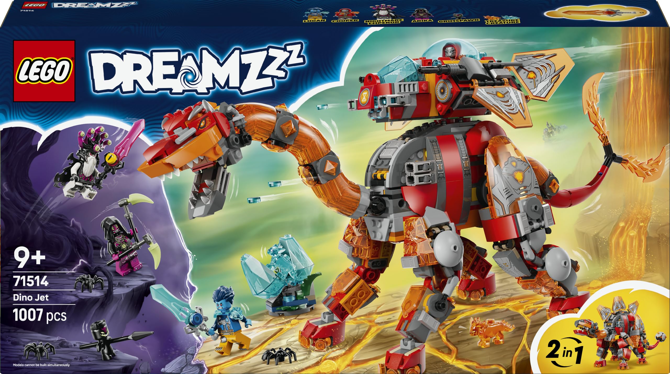 LEGO DREAMZzz 2in1 Dino Jet 71514 | Toys for 9+ Year Old Boys