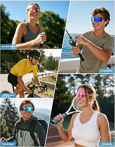 Miniatura 7 de KALIYADI Gafas de sol deportivas polarizadas para hombre, ciclismo, soles gafas de sol ligeras para correr, protección UV400, golf, pesca
