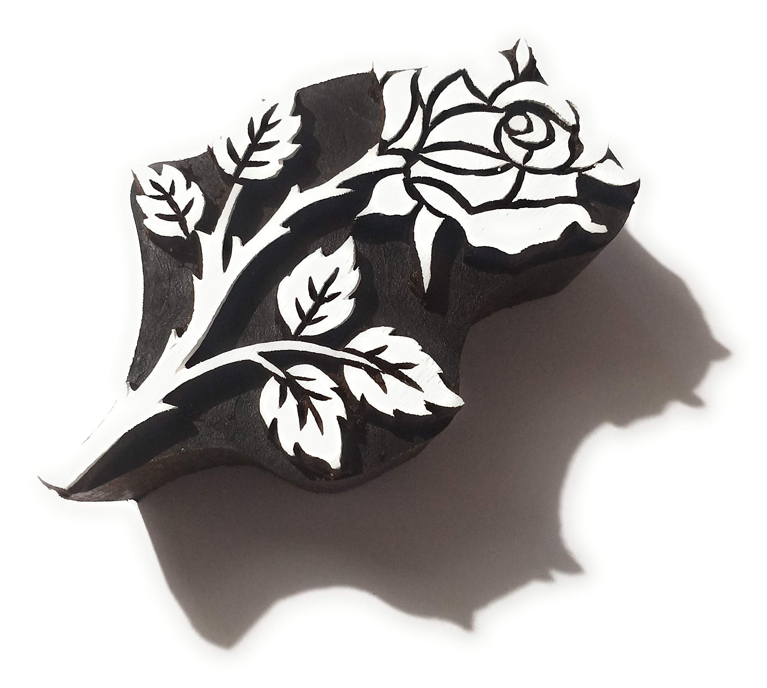 A.blocks Arts Handmade Wooden Printing Beautiful Rose Flower Block Design for canwas Printing/Paper Printing/Sari Printing Size - 4 � 2.5 inch Big, Wood - Original shisham. (B08JTJS6QG) Amazon Price History, Amazon Price Tracker