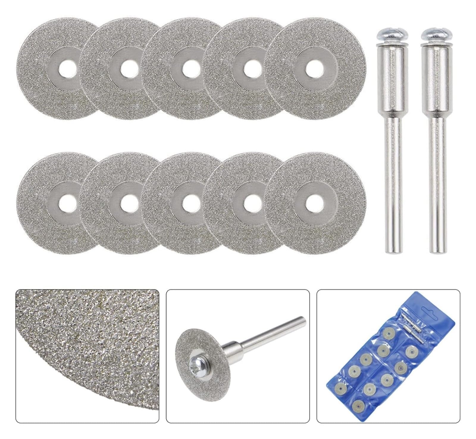 Diamentowe tarcze tnące do szlifierek kątowych, 10 szt. 18 mm diamentowe tarcze tnące do szlifowania Kamienie szlachetne Szklane płytki porcelanowe Brzeszczoty do pił Cięcie narzędzi obrotowych