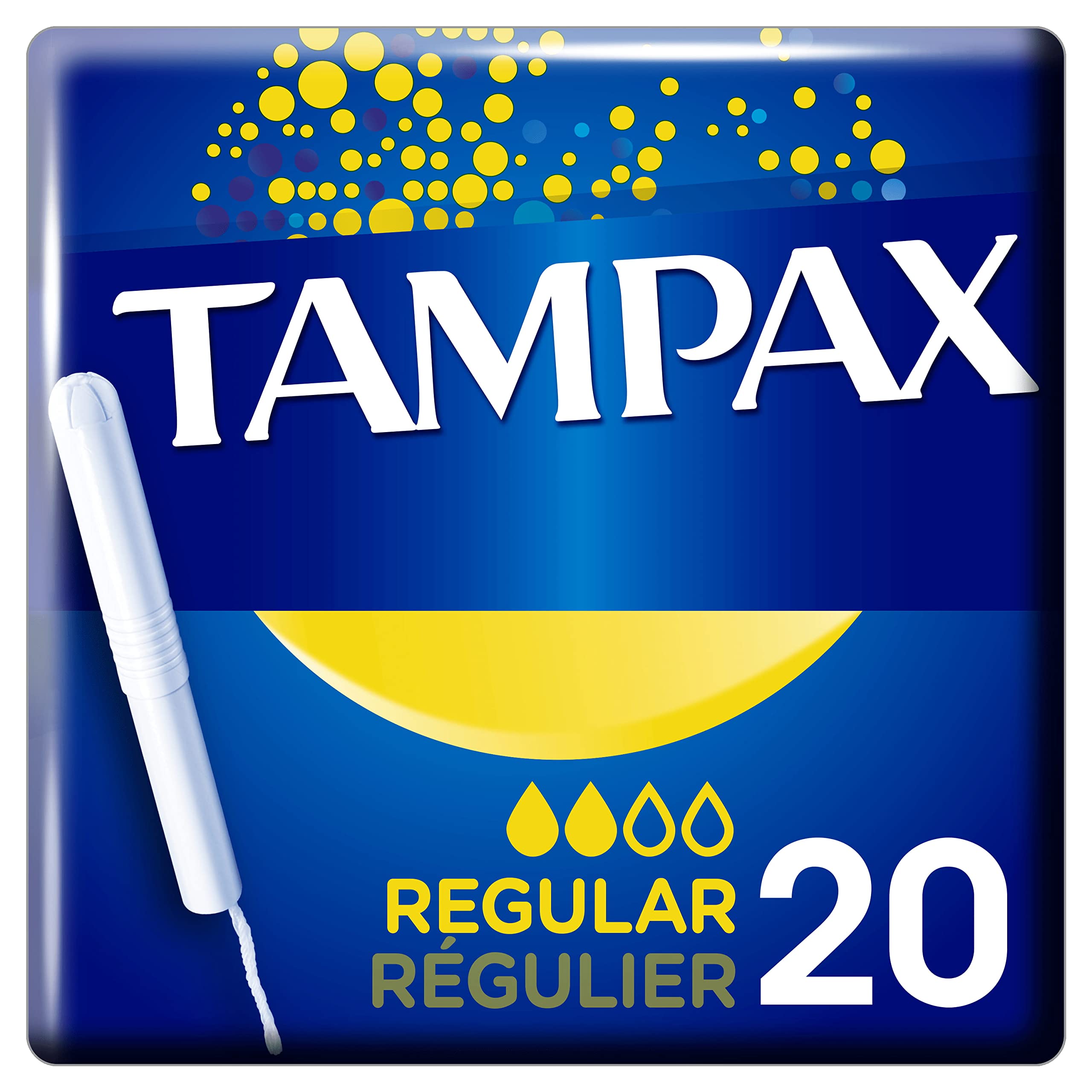 Tampax Regularne tampony z aplikatorem z tworzywa sztucznego, 20 sztuk, rozmiar normalny