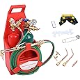 MIU-1516 Oxygen Acetylene Torch Kit W/Gas Tank (Metal ABS), Portable brazing torch kit with Gauge Oxygen Acetylene Welding Cutting Torch Kit