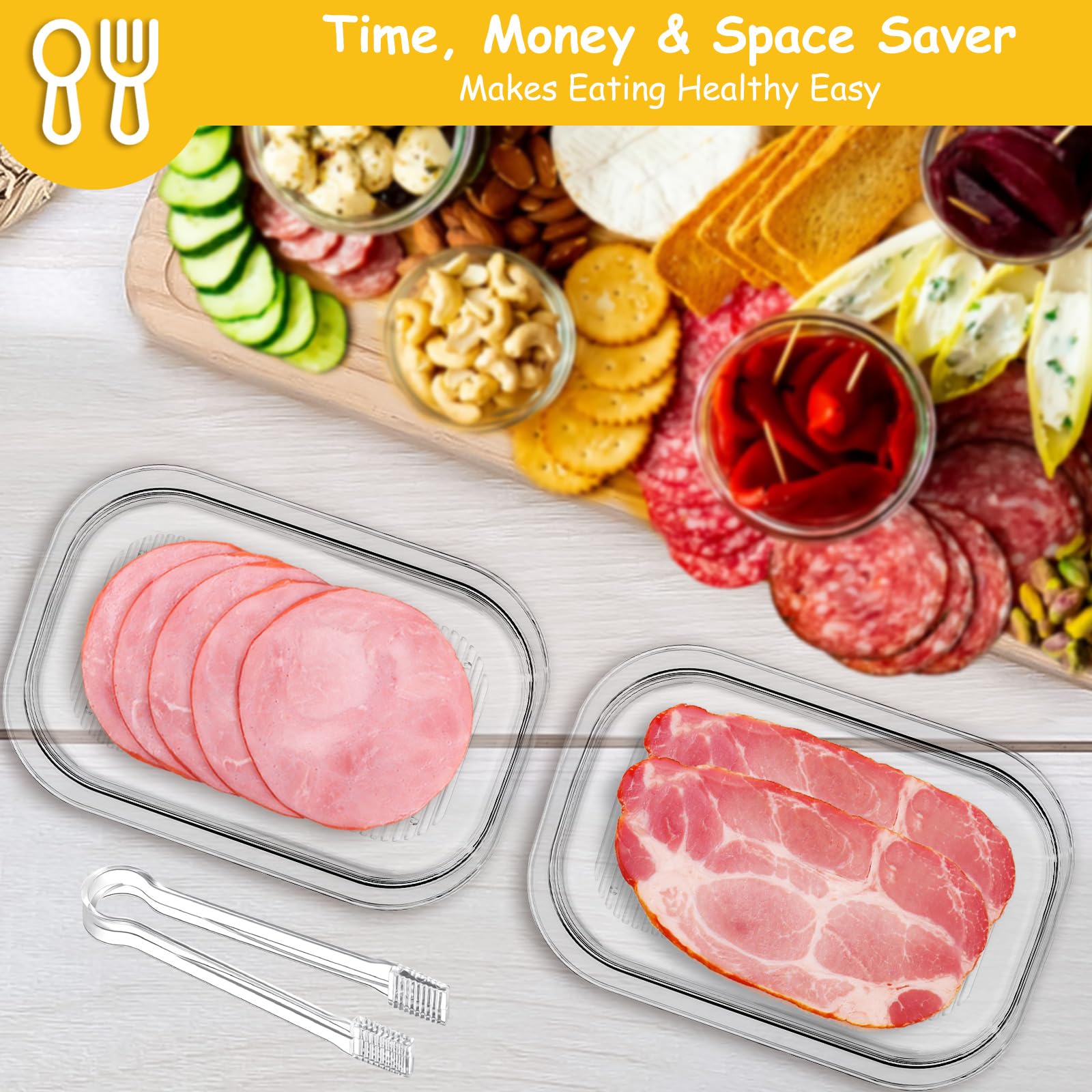Deli - Contenedor De Carne Para Frigorífico, 3 Capas/4 Capas