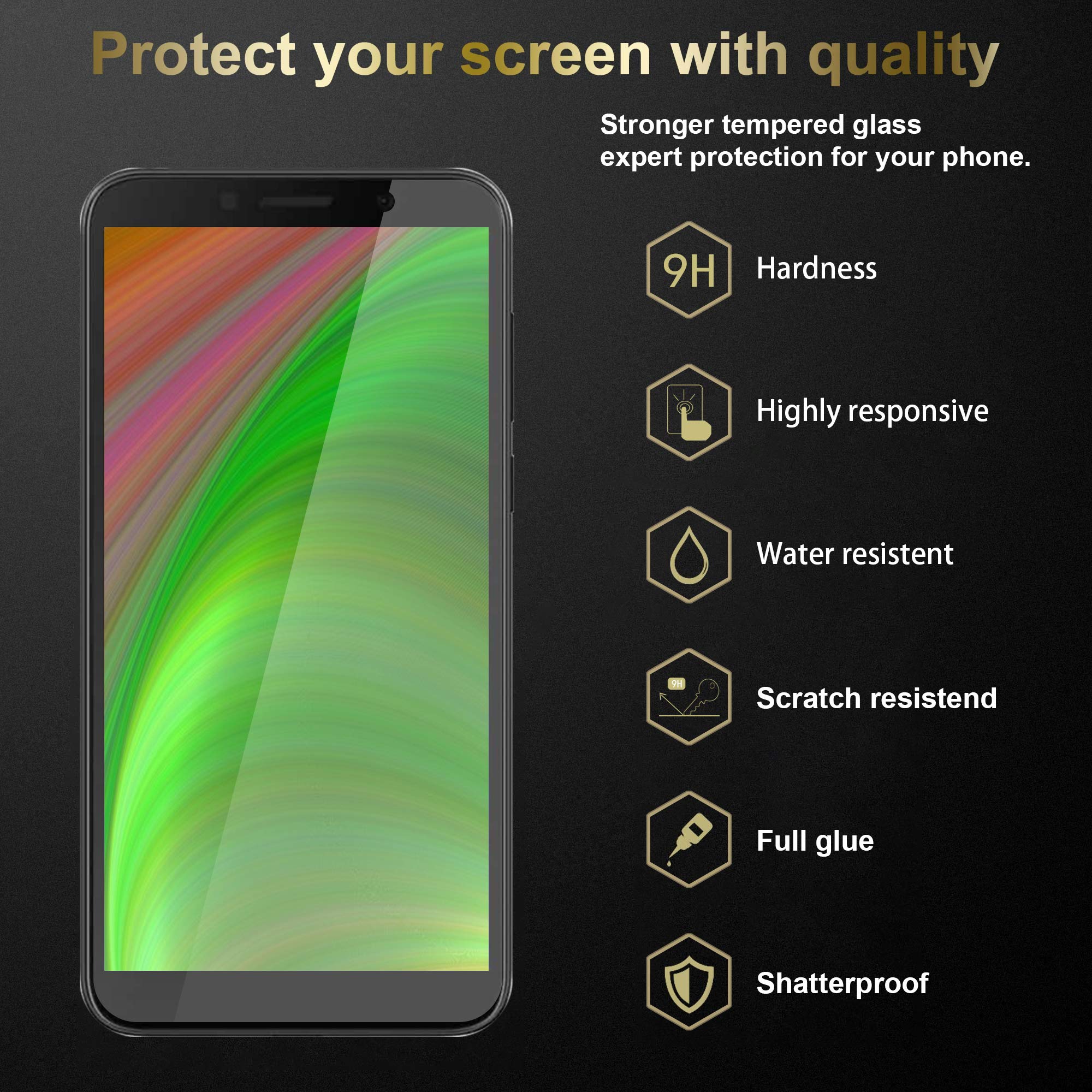 Cadorabo Vidrio Templado 3X Compatible Con Huawei Y5p