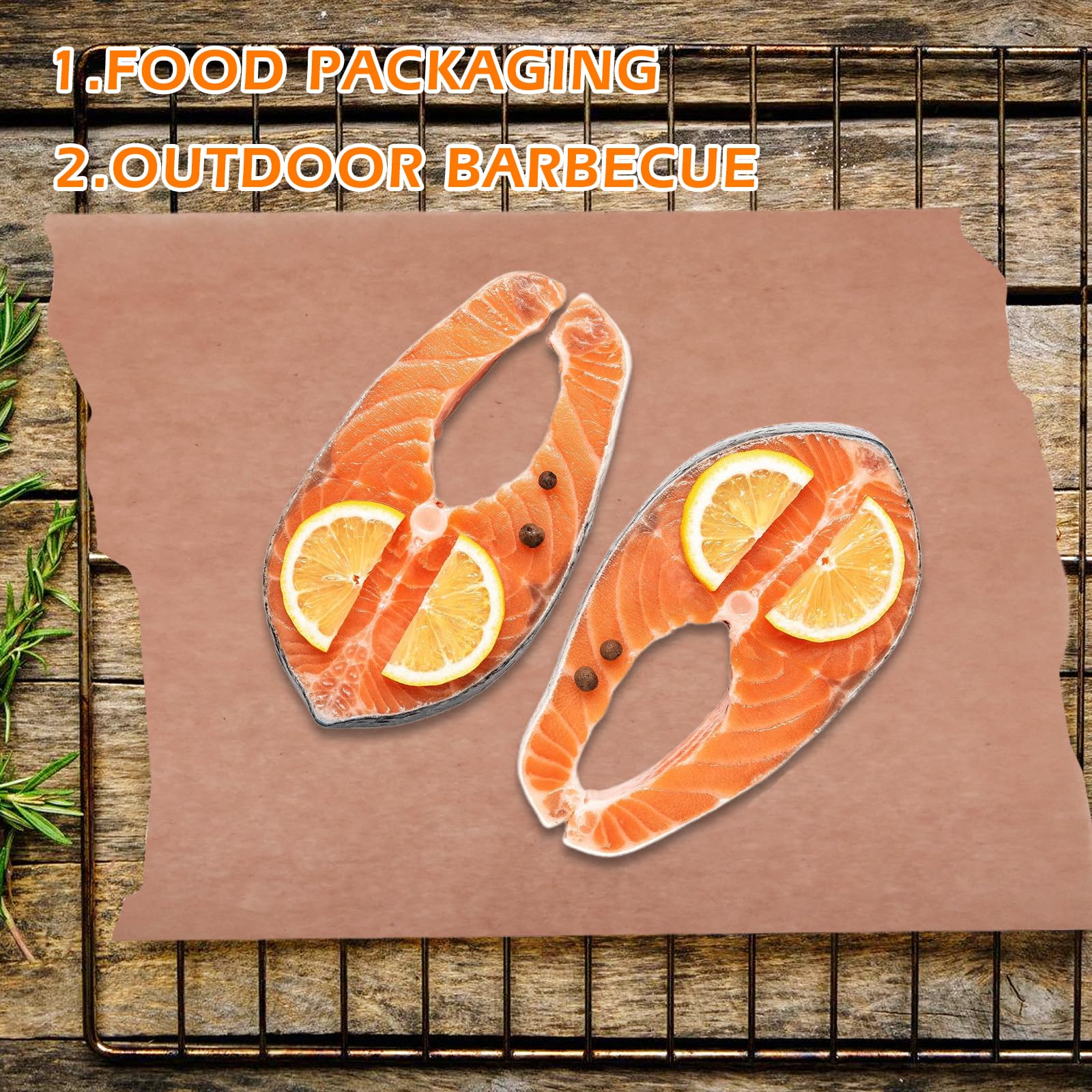 Butcher Paper,30cm*50m Rosa Kraft Butcher,Rotolo Di carta Da Macellaio,Carta kraft,Carta Kraft Per Barbecue Per Affumicare Carne Di Tutte Le Varietà,BBQ Bbq Smoker Grill