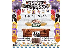 114 Pieces Friends Themed Party Supplies Decorations Birthday Decorations